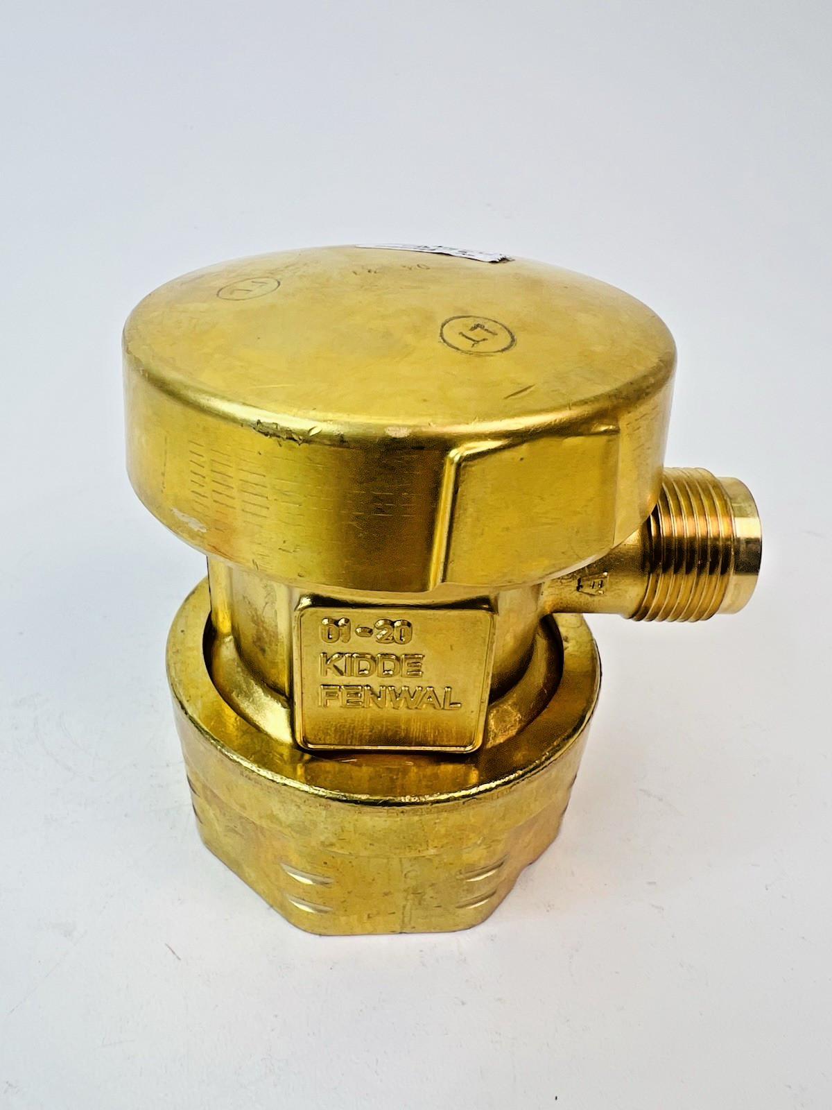 Kidde-Fenwal 81-872442-000 Brass Discharge Head, Grooved Nut for ADS and CO2