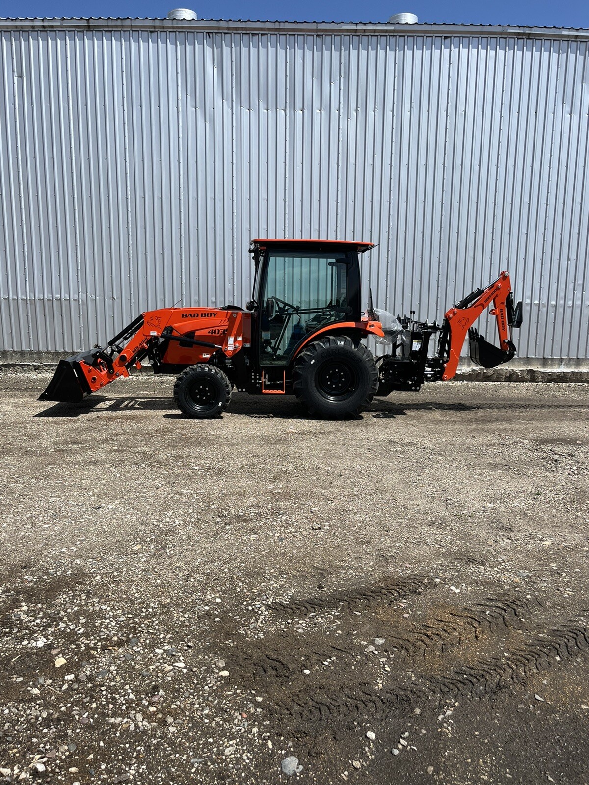 Bad Boy 4035 Utility Tractor With Cab, Loader, And Backhoe