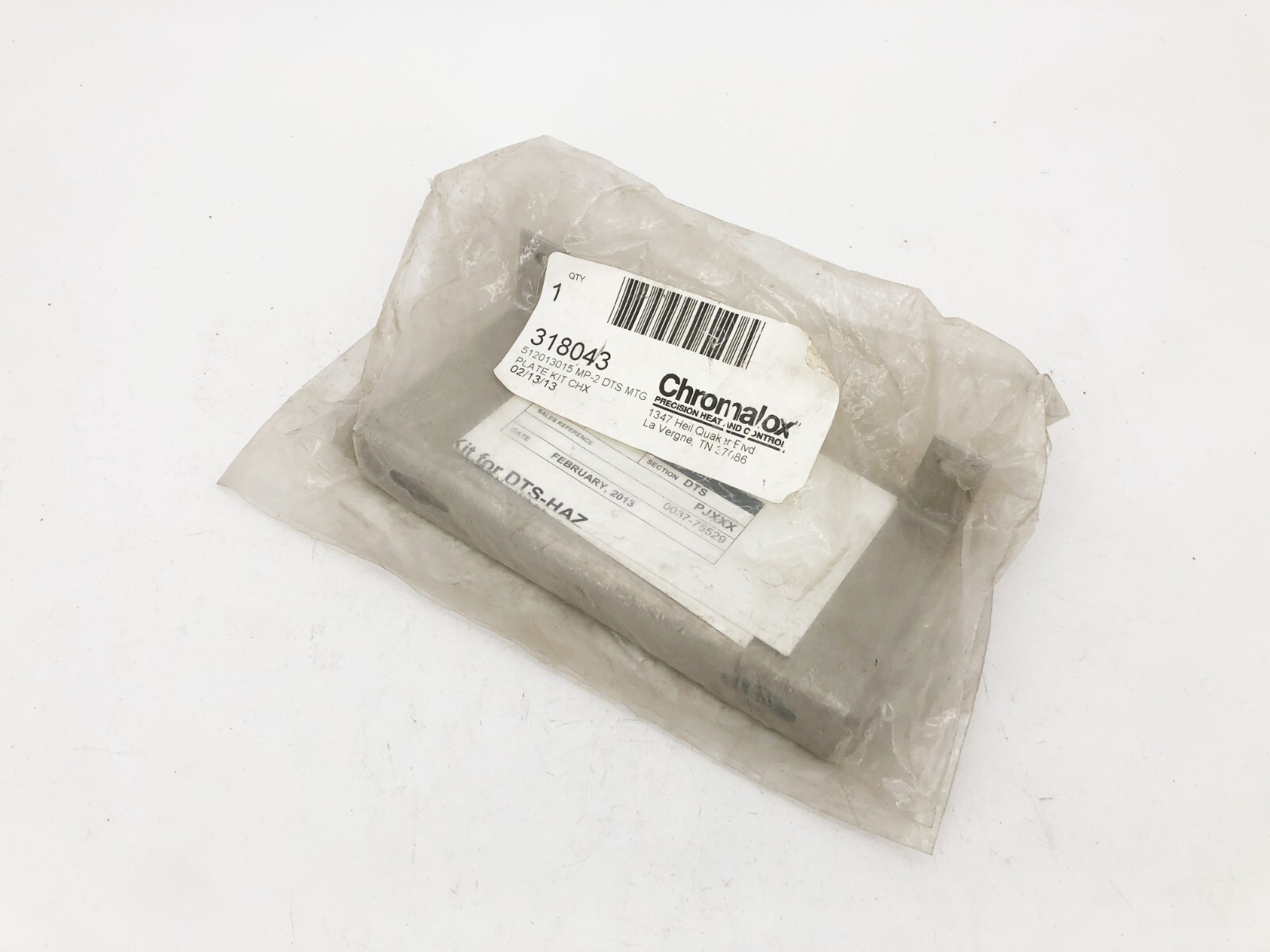 New Chromalox 318043 Plate Kit CHX 512013015 MP-2 DTS MTG – Missing Hardware