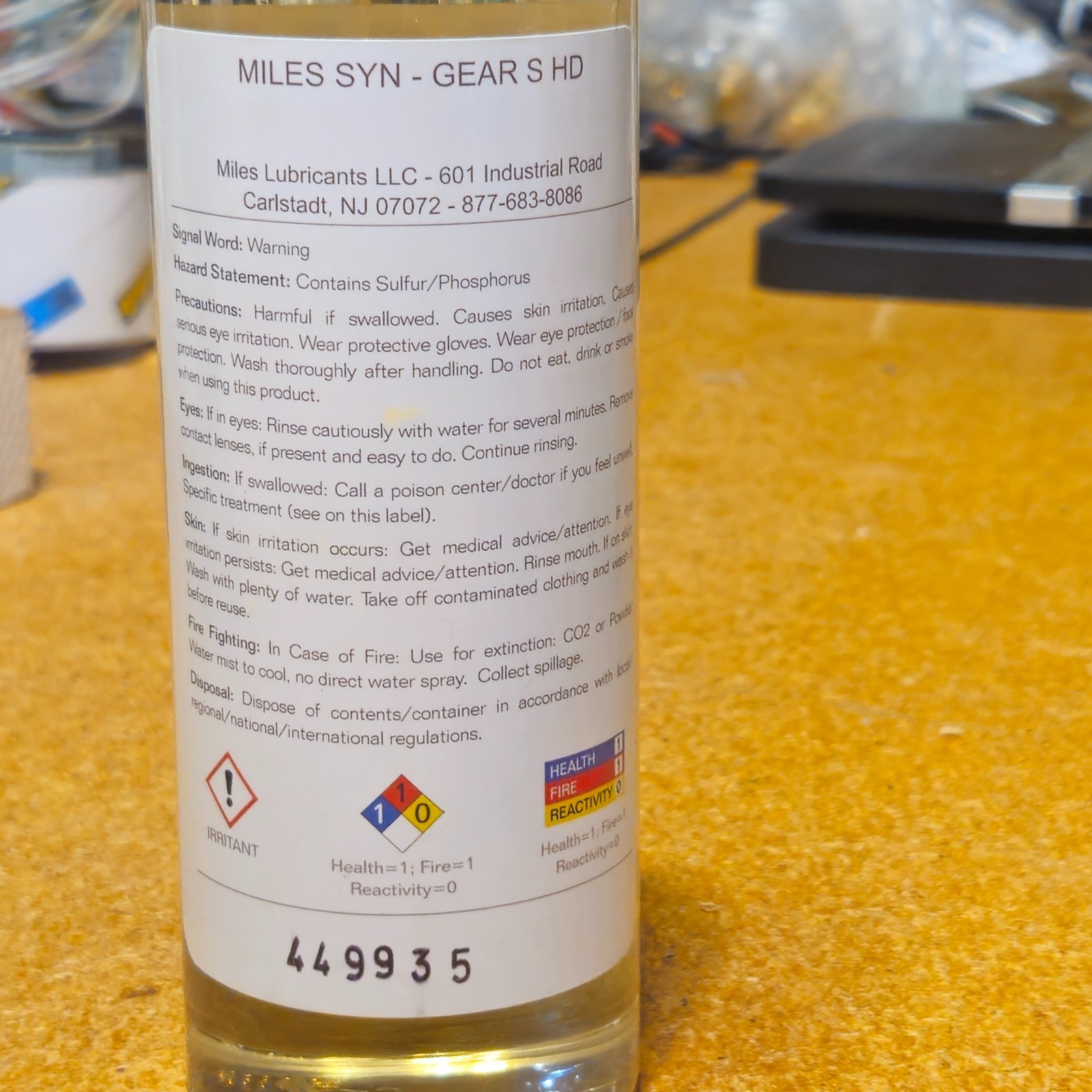 Miles SYN‑GEAR S HD‑150 Extreme‑Pressure Gear Lubricant 16 oz – NEW – 5 Availabl