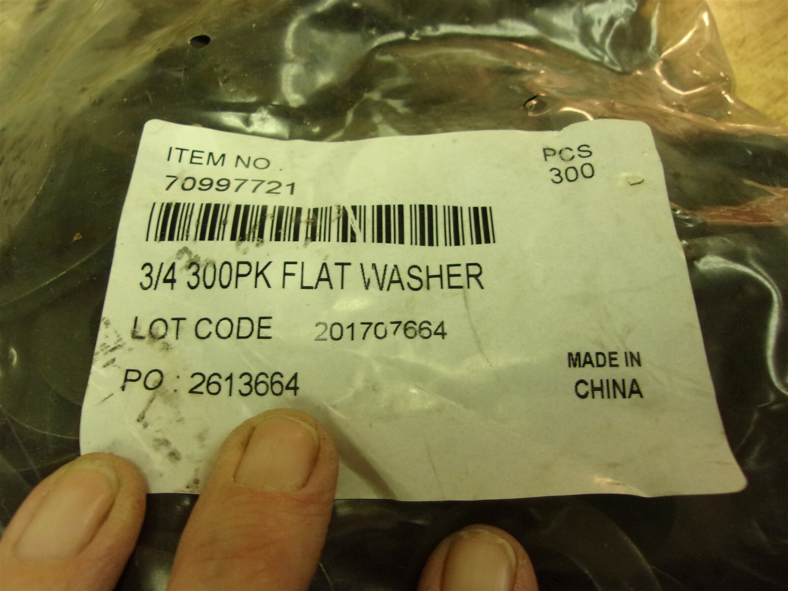 NEW Lot of 300 Flat Black 3/4″ Washers *FREE SHIPPING*