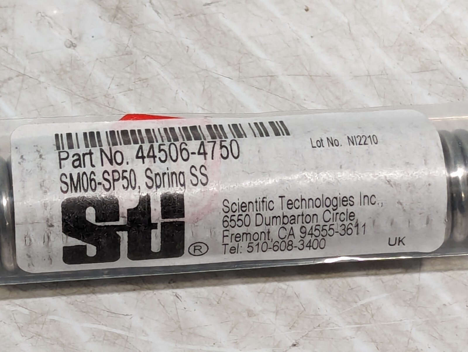 Omron 44506-4750 STI Stainless Steel Spring 8.5″L x 7/8″ Dia.