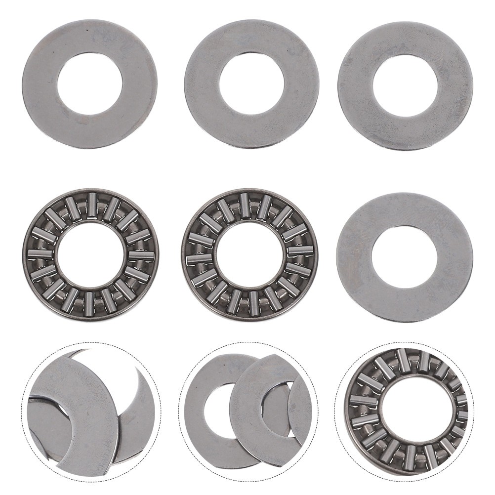 2 PCS Bearing with Gasket Thrust Needle Metal Axial Flat Bearings