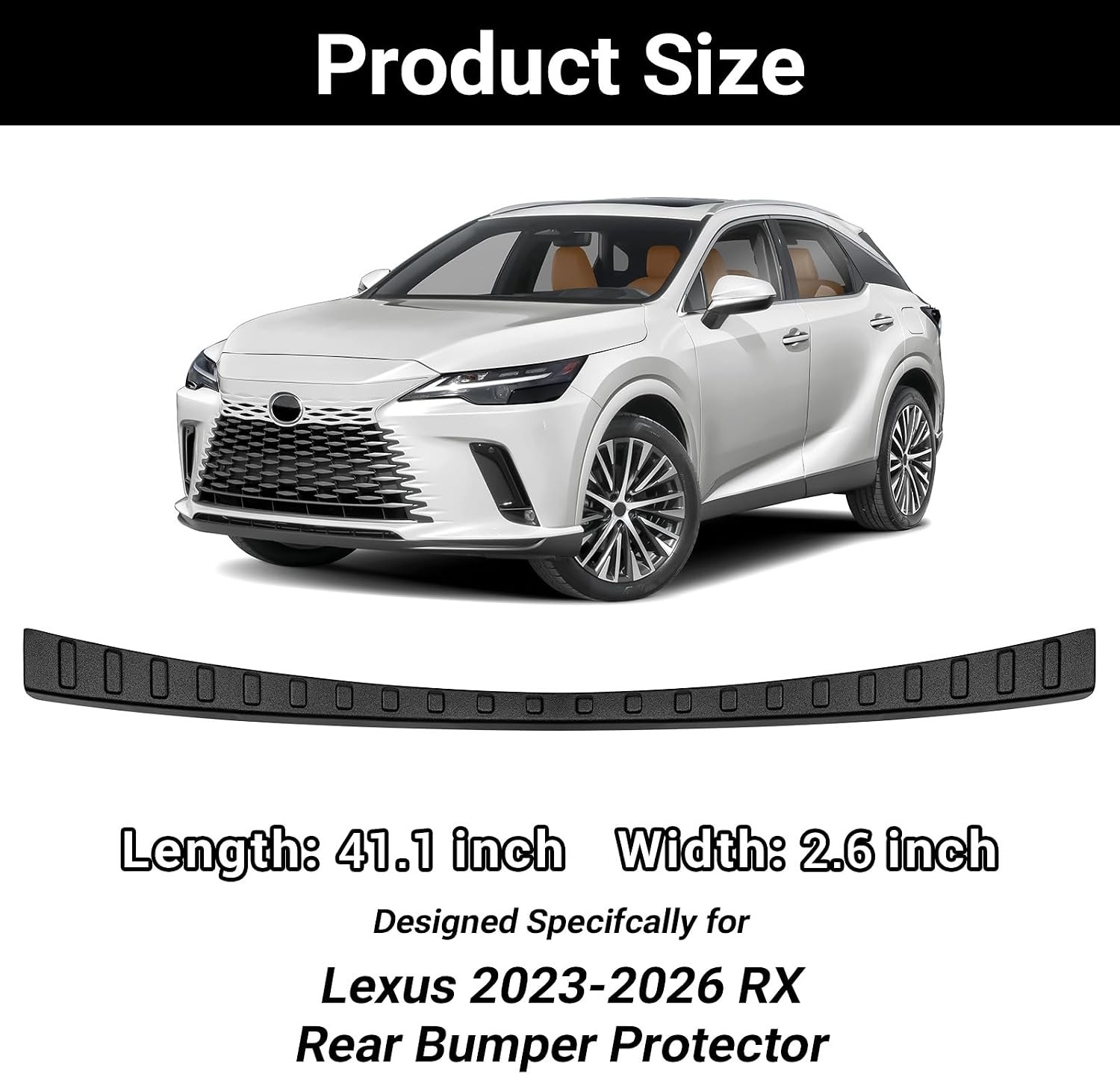 Rear Bumper Protector for Lexus 2023 2024 2025 2026 RX RX350 RX350h RX500h F …