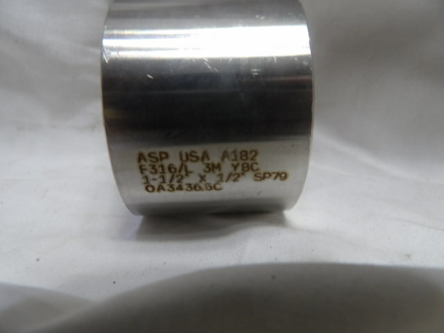 ASP Weld in Bushing Reducer 1-1/2″ x 1/2″ A182 F316/L Stainless