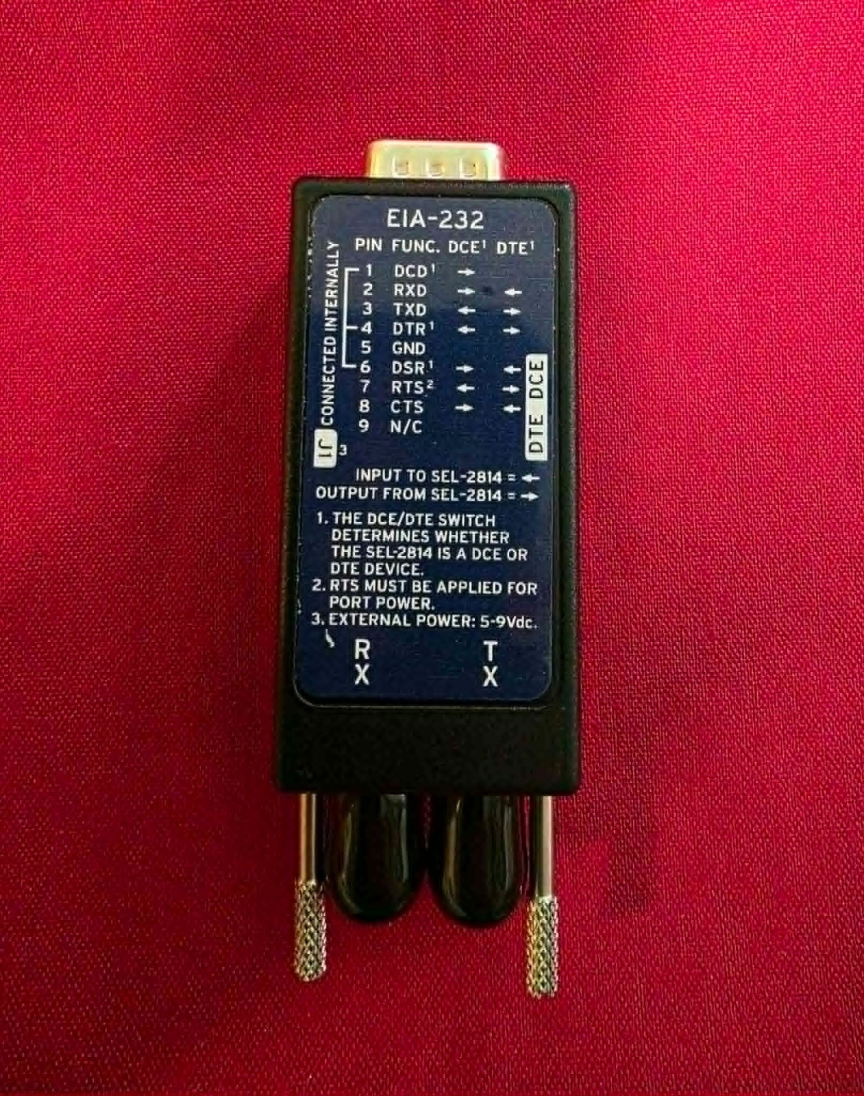 SEL-2814M0 EIA-232 MULTIMODE Fiber Optic Transceiver SEL