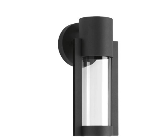 Progress Z-1030 LED 1-Lt Textured Black Clear Glass Outdoor Small Wall Lantern