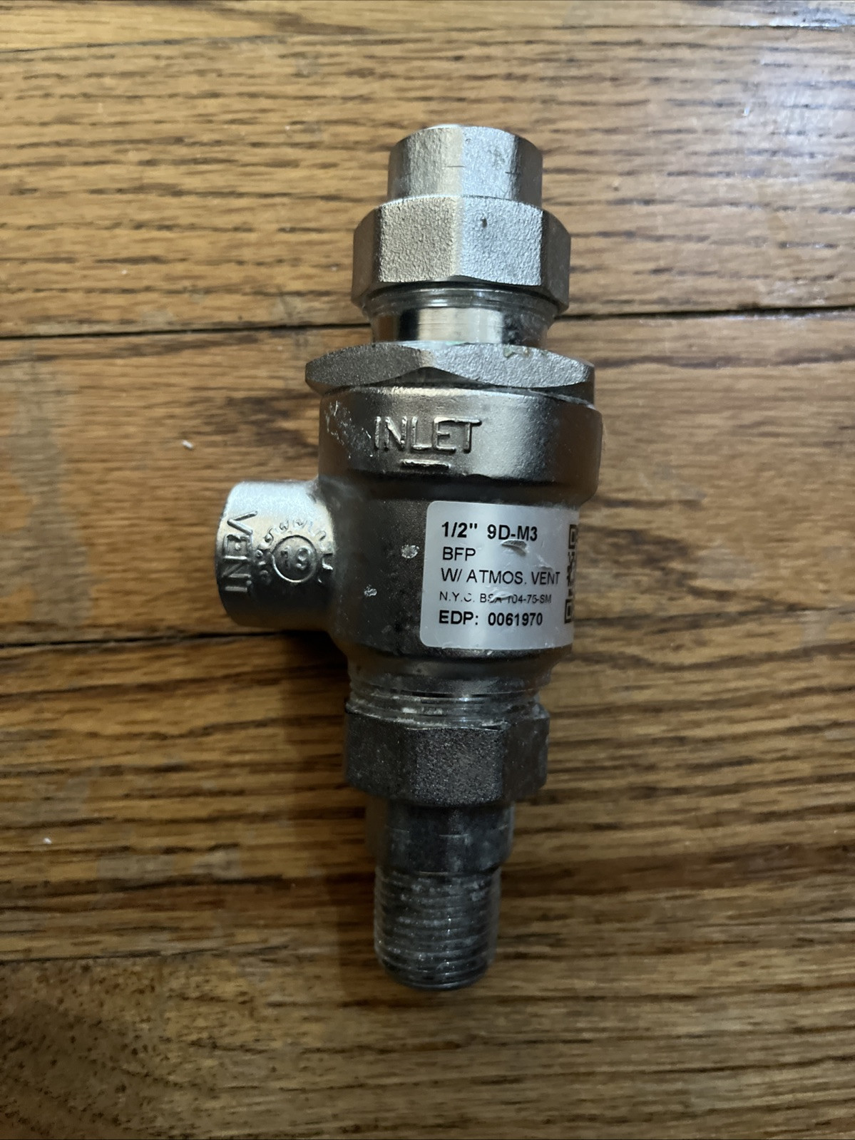 Watts 1/2 9D-M3-SC 0061970 Dual Backflow w/ Atmospheric vent Satin Chrome finish