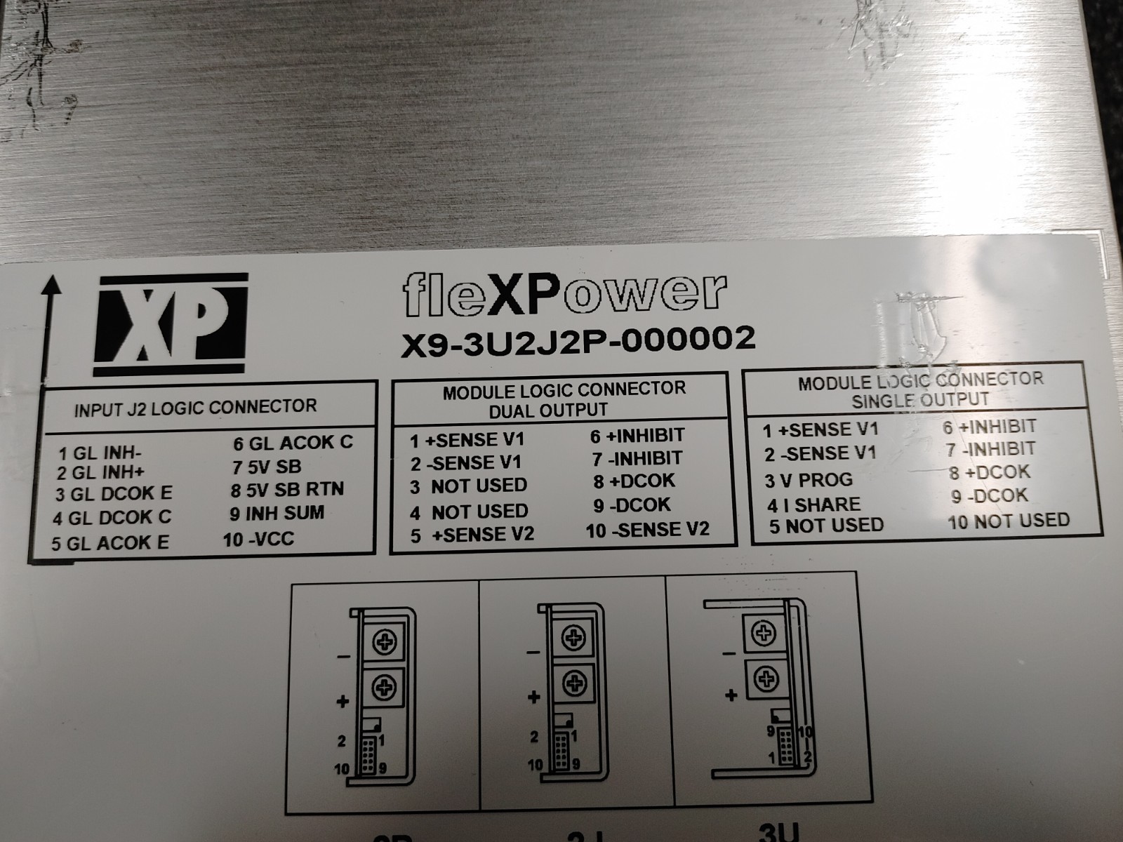 XP flexXPOWER X9-3U2J2P-000002 Fan Cooled Modular Power Supply
