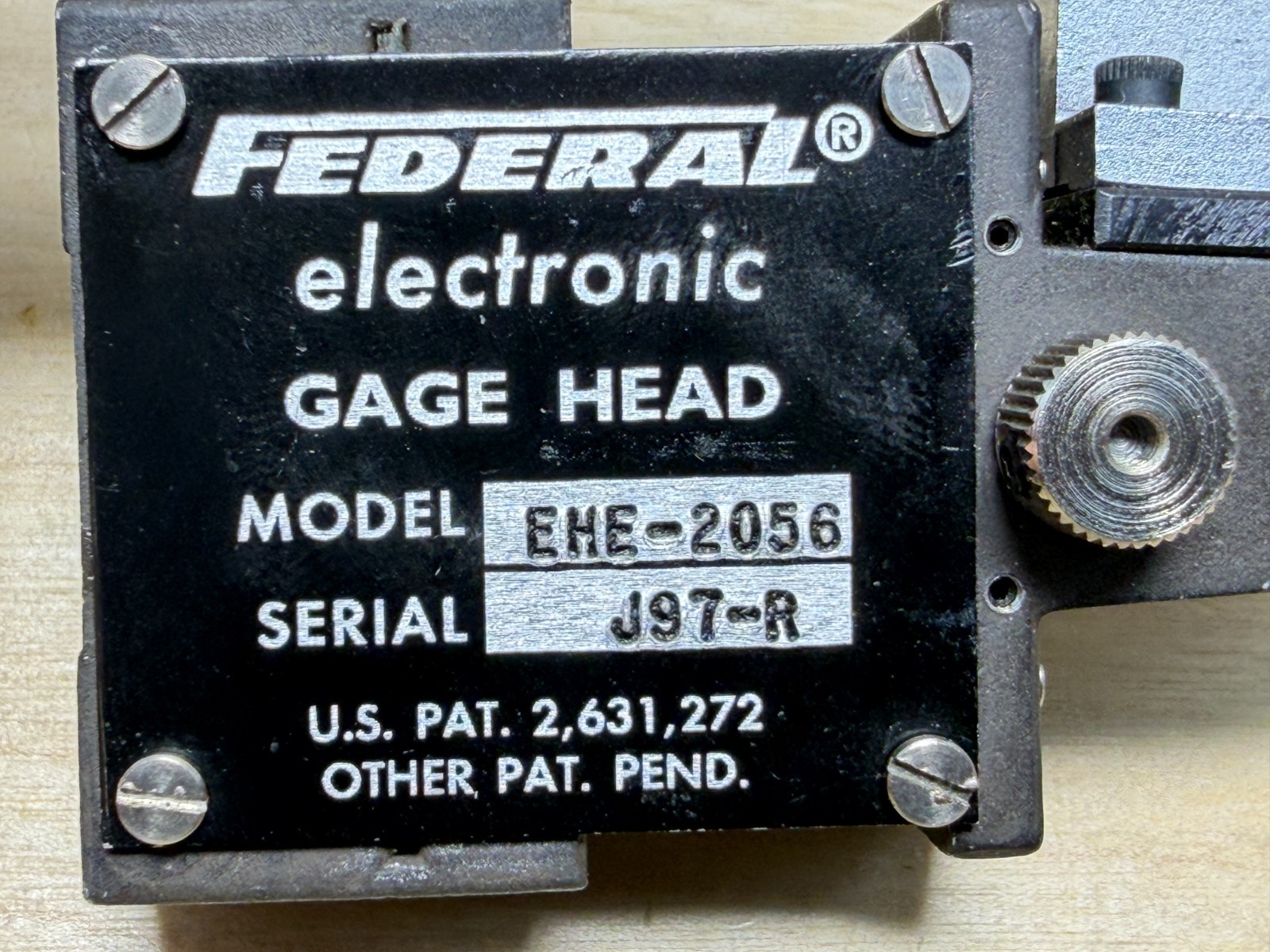 Federal Electronic EHE-2056 Gage Head