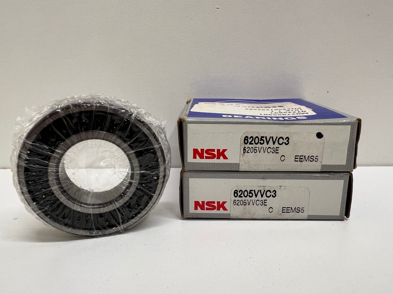 LOT OF (2) NEW OLD STOCK! NSK DEEP GROOVE BALL BEARINGS 6205VVC3