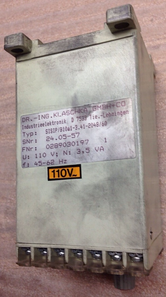 DR.-ING KLASCHKA GMBH+CO, SISIP/B10a1-3.41-2048/60, 0289030197 Shipsameday#1556L