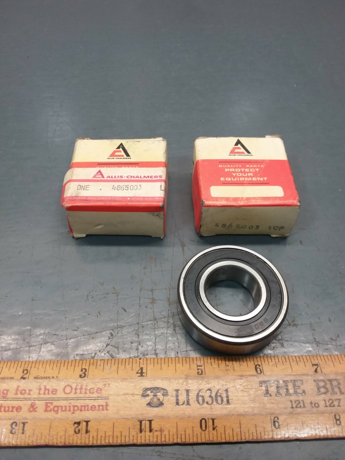 2/PACK NOS Genuine Allis-Chalmers 4865003 Bearings, Sealed. GENBEARCO 6205RS
