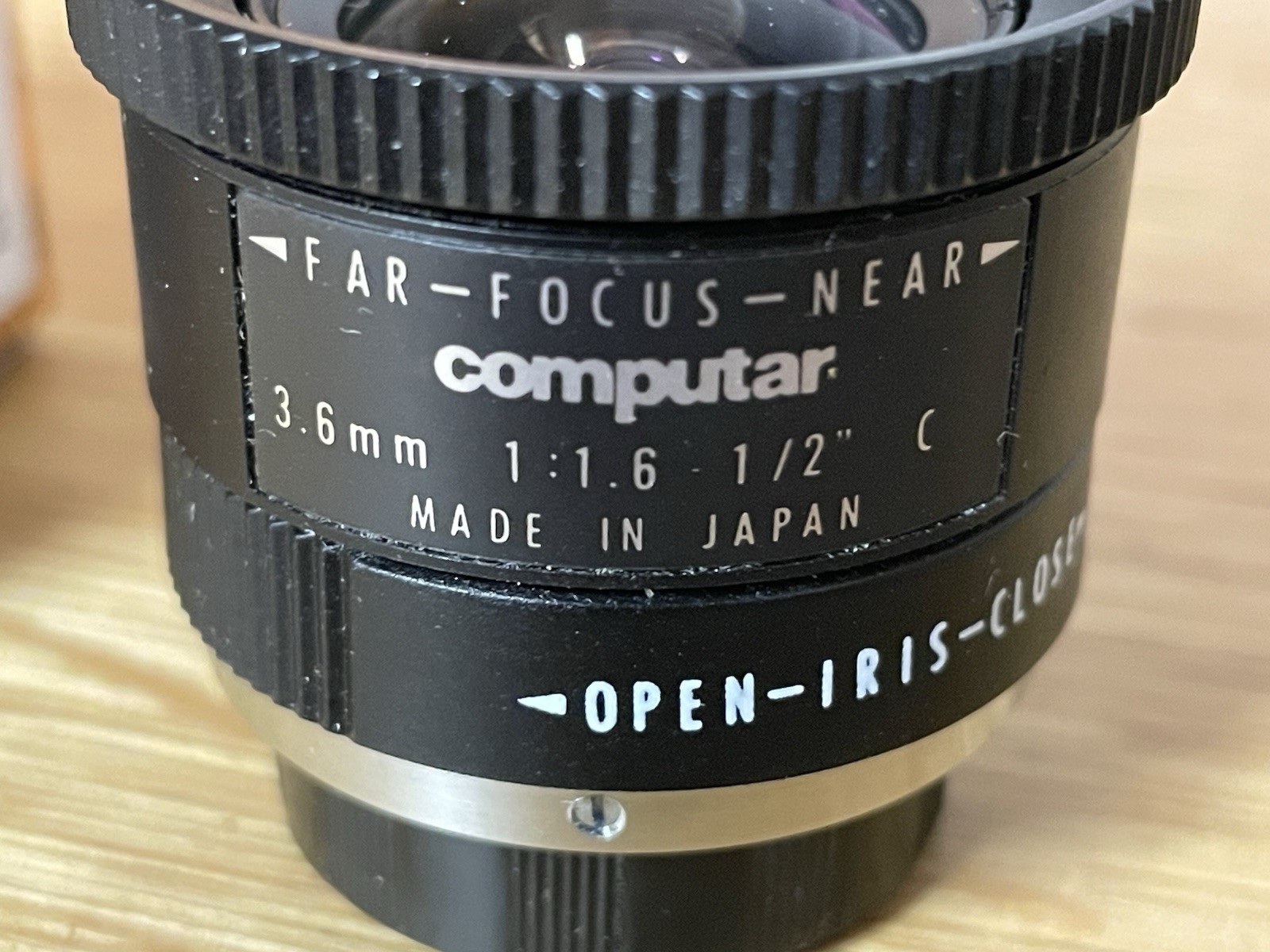 Computar H3616FICS-3 Focus Manual Iris 3.6mm F1.6