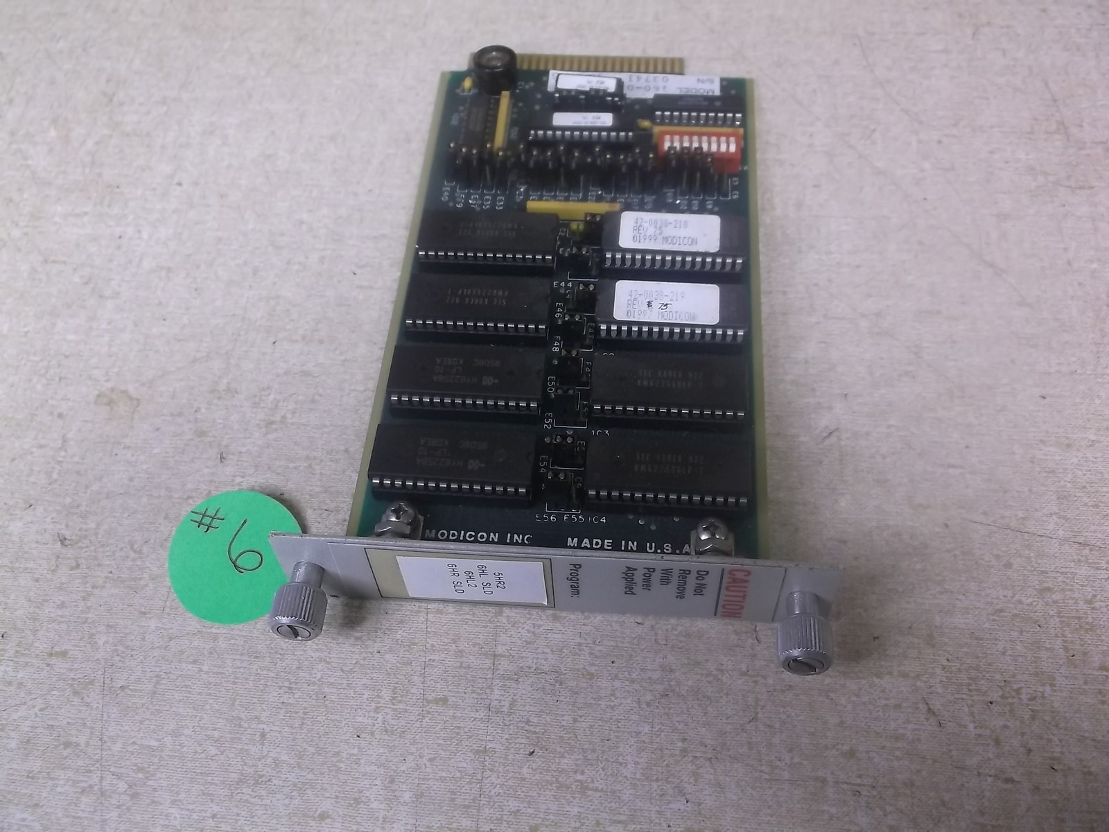 Modicon 160-052 PLC Card Module M001-000 RevA 42-0038-218 *FREE SHIPPING*