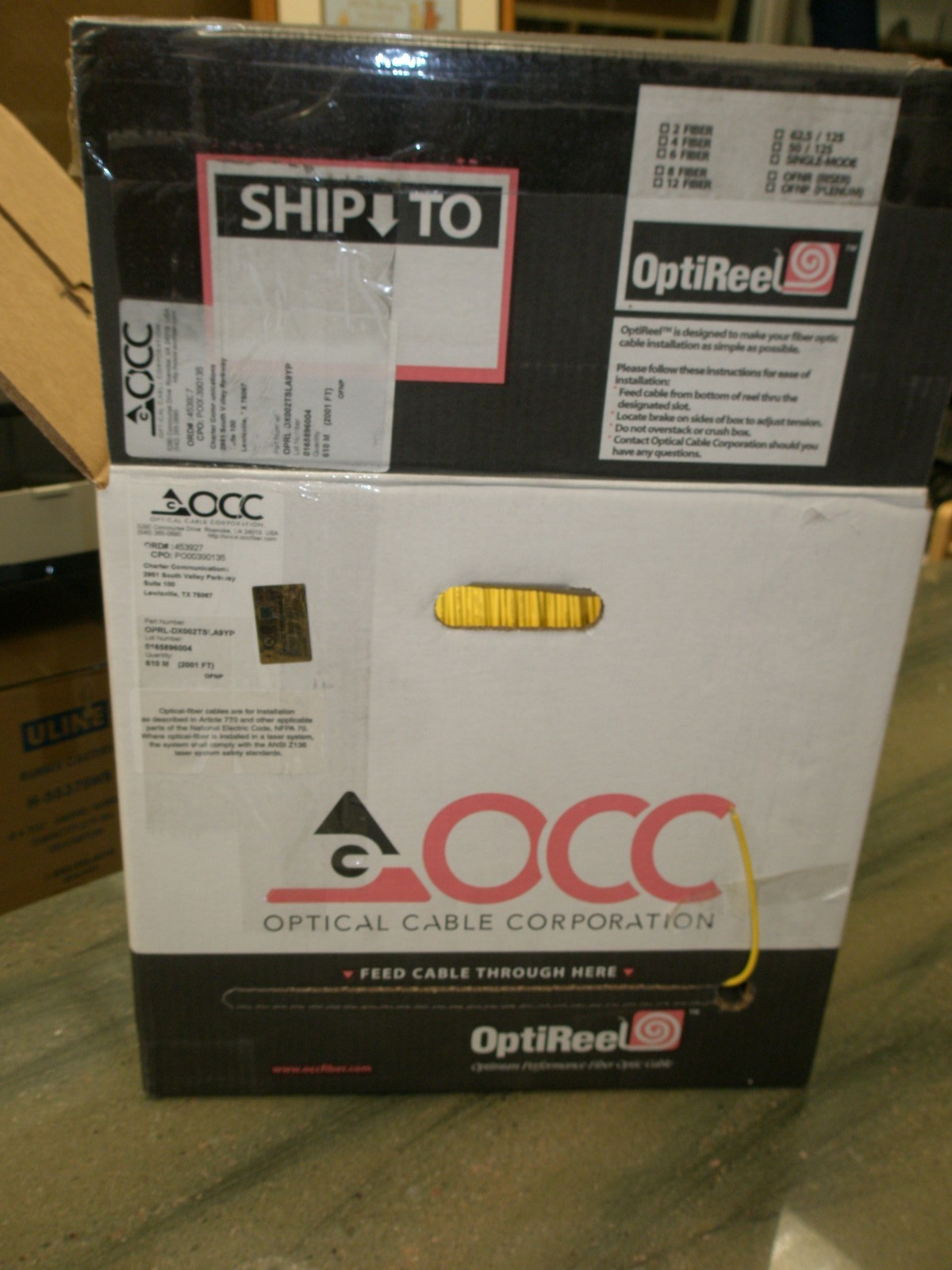 OPTICAL CABLE CORP DX002TSLA9YP – ROLL OF 2001 FEET
