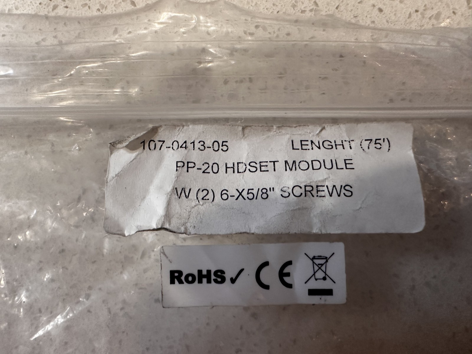 Firecom Model 3010 Series PP-20 75′ Pump Panel Headset Module 107-0413-05 NOS