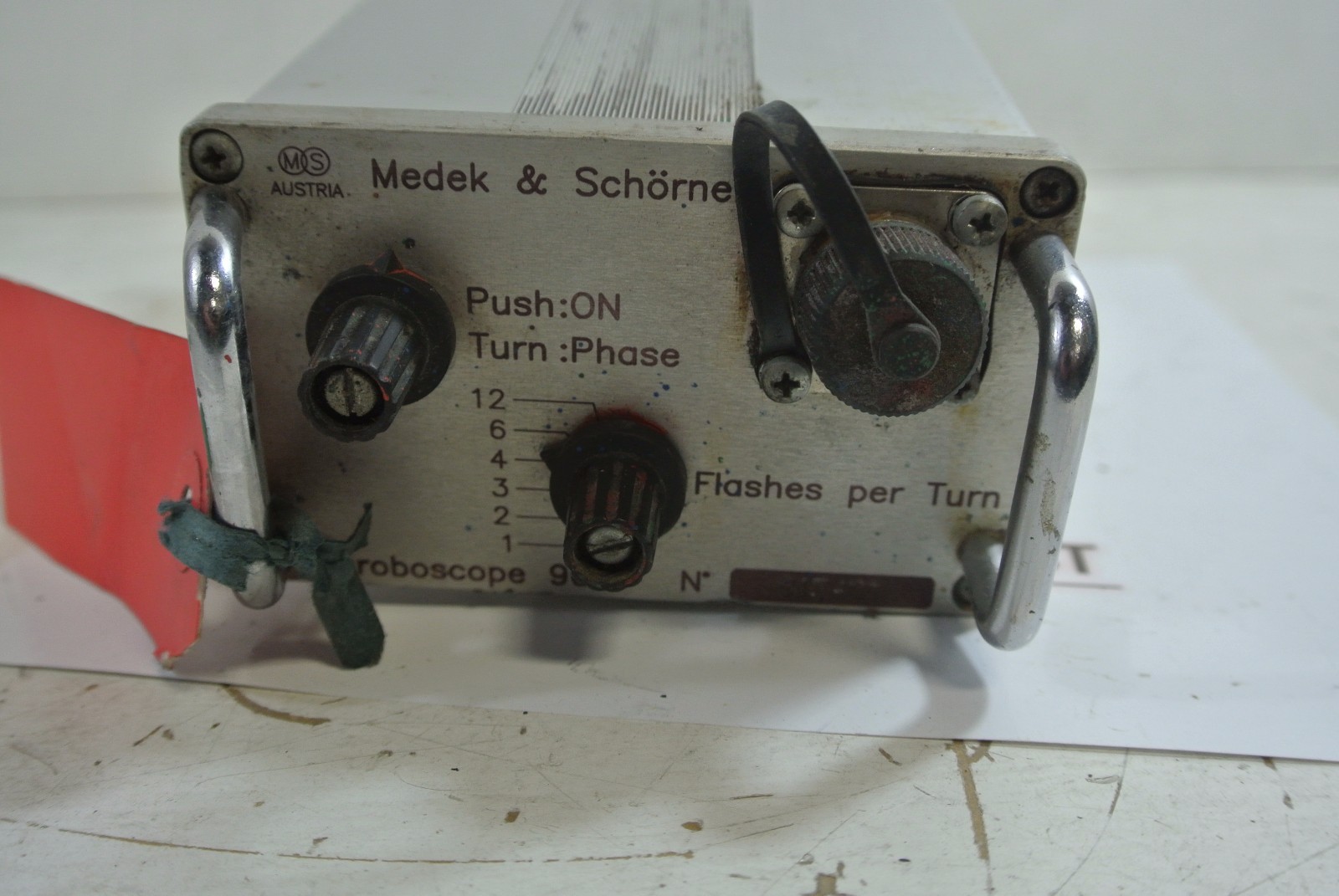 Medek & Schorner Stroboscope 9011 1-12 Flashes per turn (BAD SWITCH – FOR PARTS)