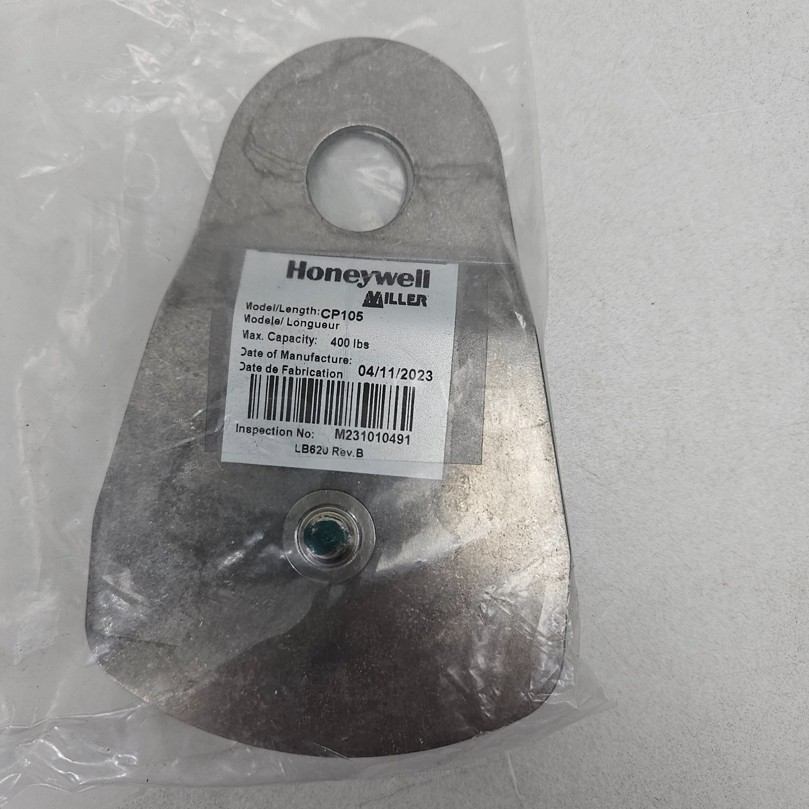 Honeywell Miller CP105 Pulley Connector for lifelines up to 1/4” Cable, Block