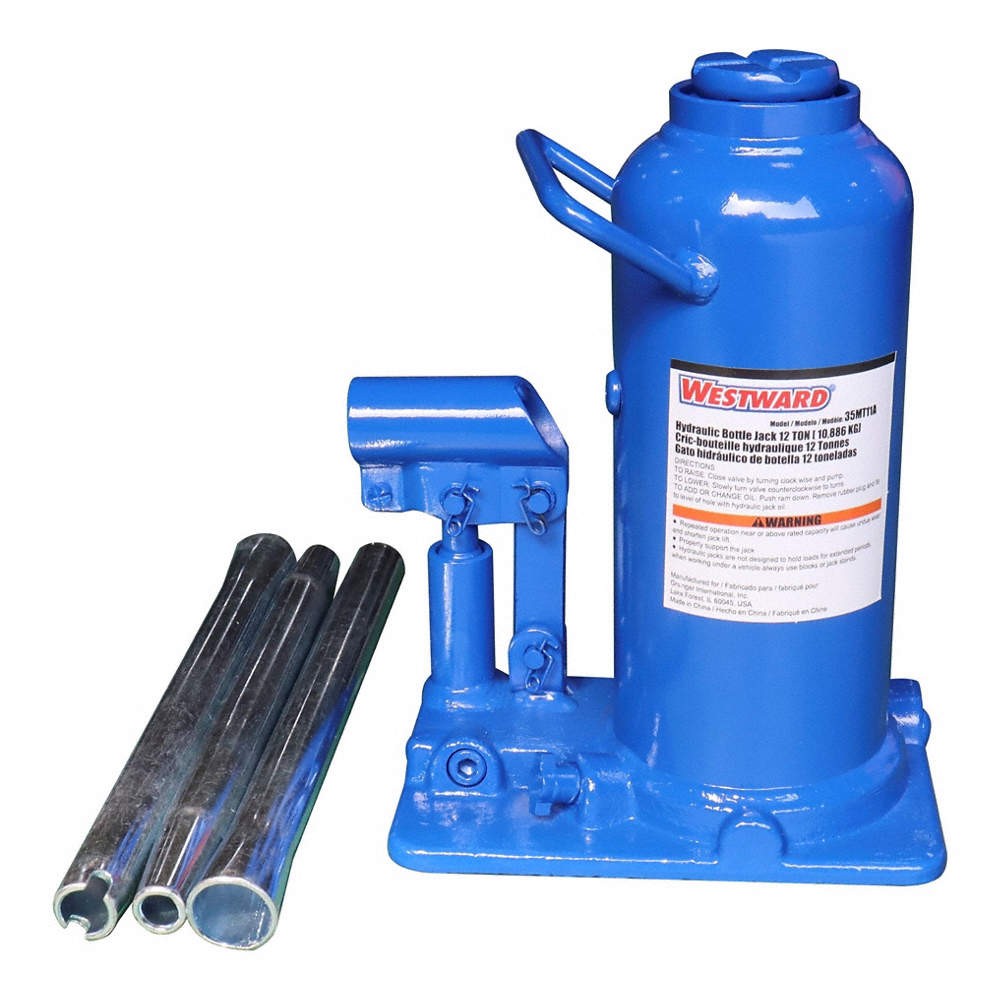 WESTWARD 35MT11 Bottle Jack,12 Tons,9-1/2in.L 35MT11