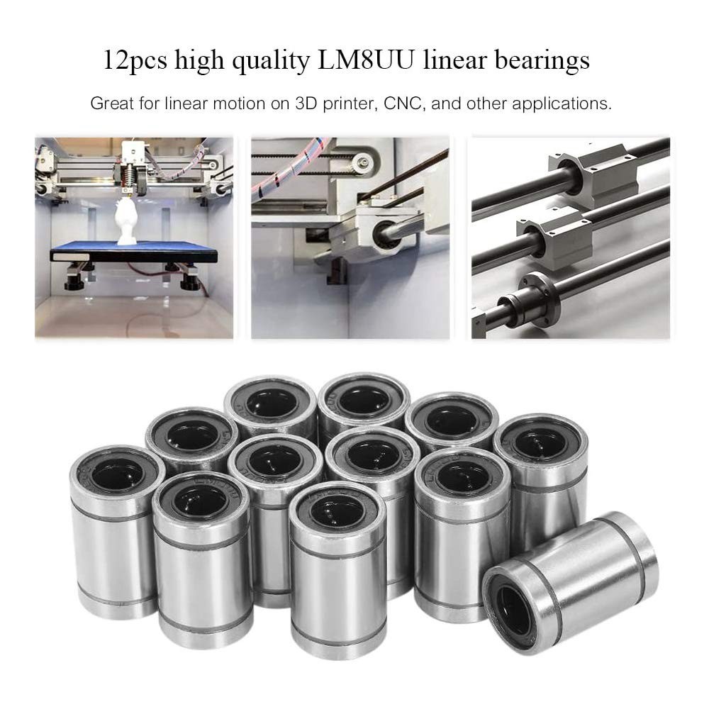 Precision Linear Ball Bearings, 8mm Bore & 15mm OD – 24mm Length, Sealed Design