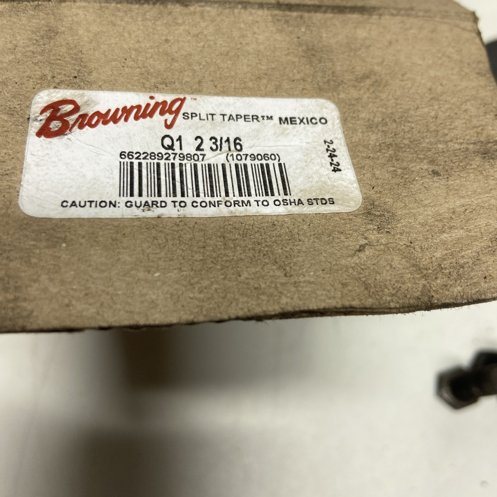 BROWNING Q1 2 3/16 SPLIT TAPER BUSHING 2-3/16″ BORE, Q1-2-3/16