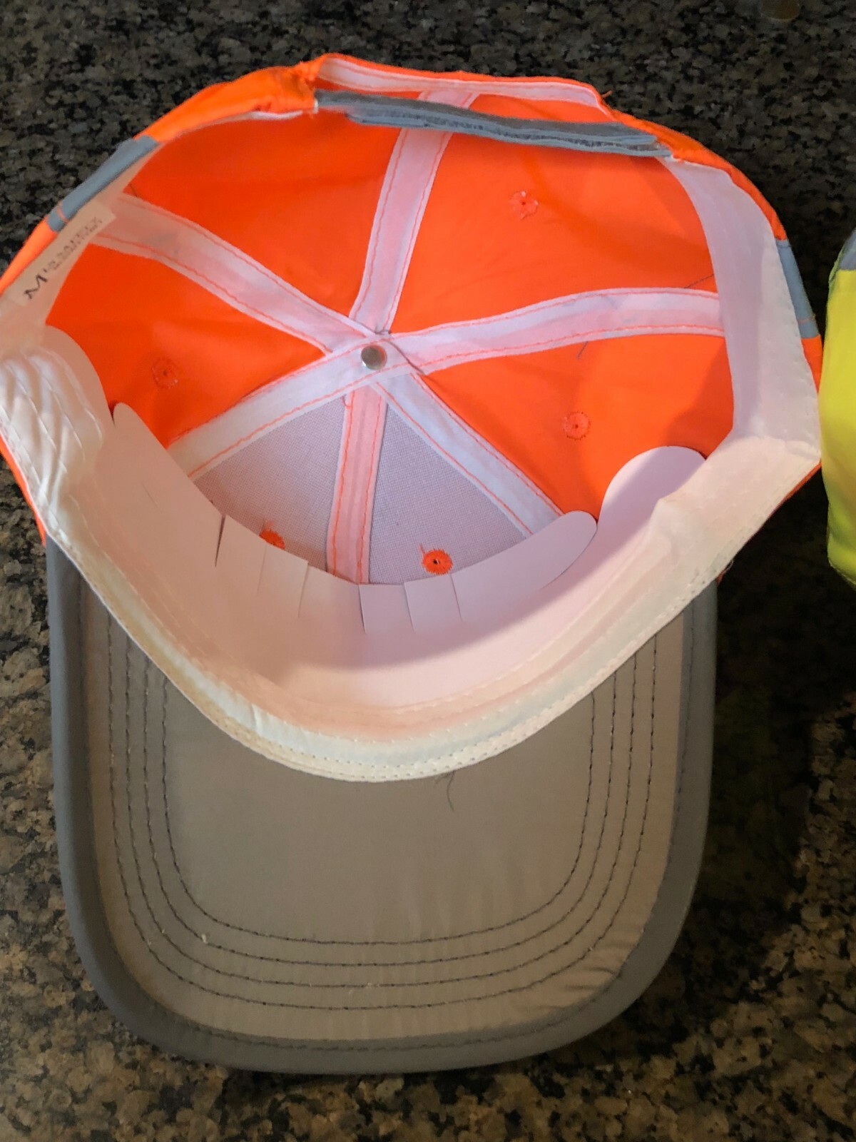 Hi Vis Reflective Cap Safety Baseball hat, flourescent Lime / Orange