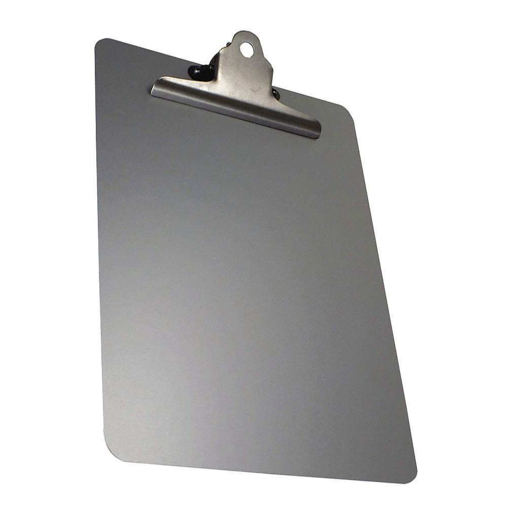 GRAINGER APPROVED 300-O06-P45-A10 Clipboard,Silver,9″ W 52HW16