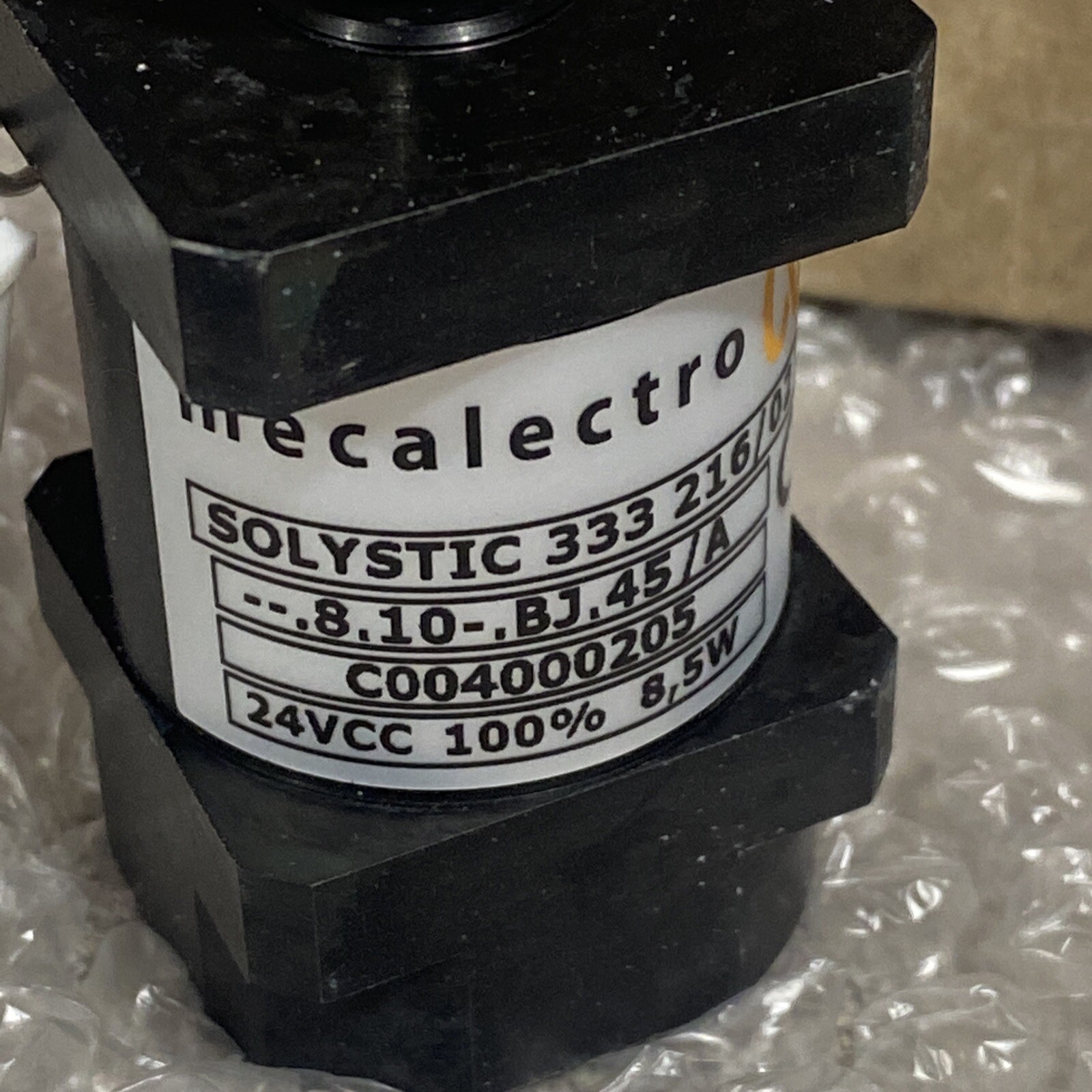 NEW – MECALECTRO SOLYSTIC 333 216/02 SOLENOID –.8.10-.BJ.45/A C004000205 24VCC