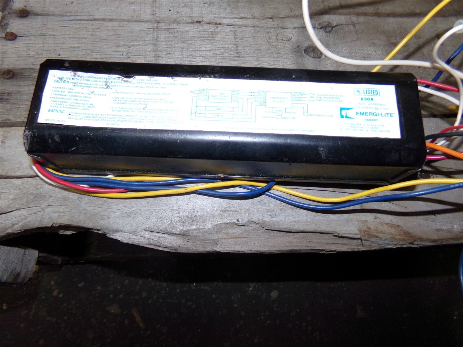 Emergi-Lite 630R 70000062 Ballast *FREE SHIPPING*