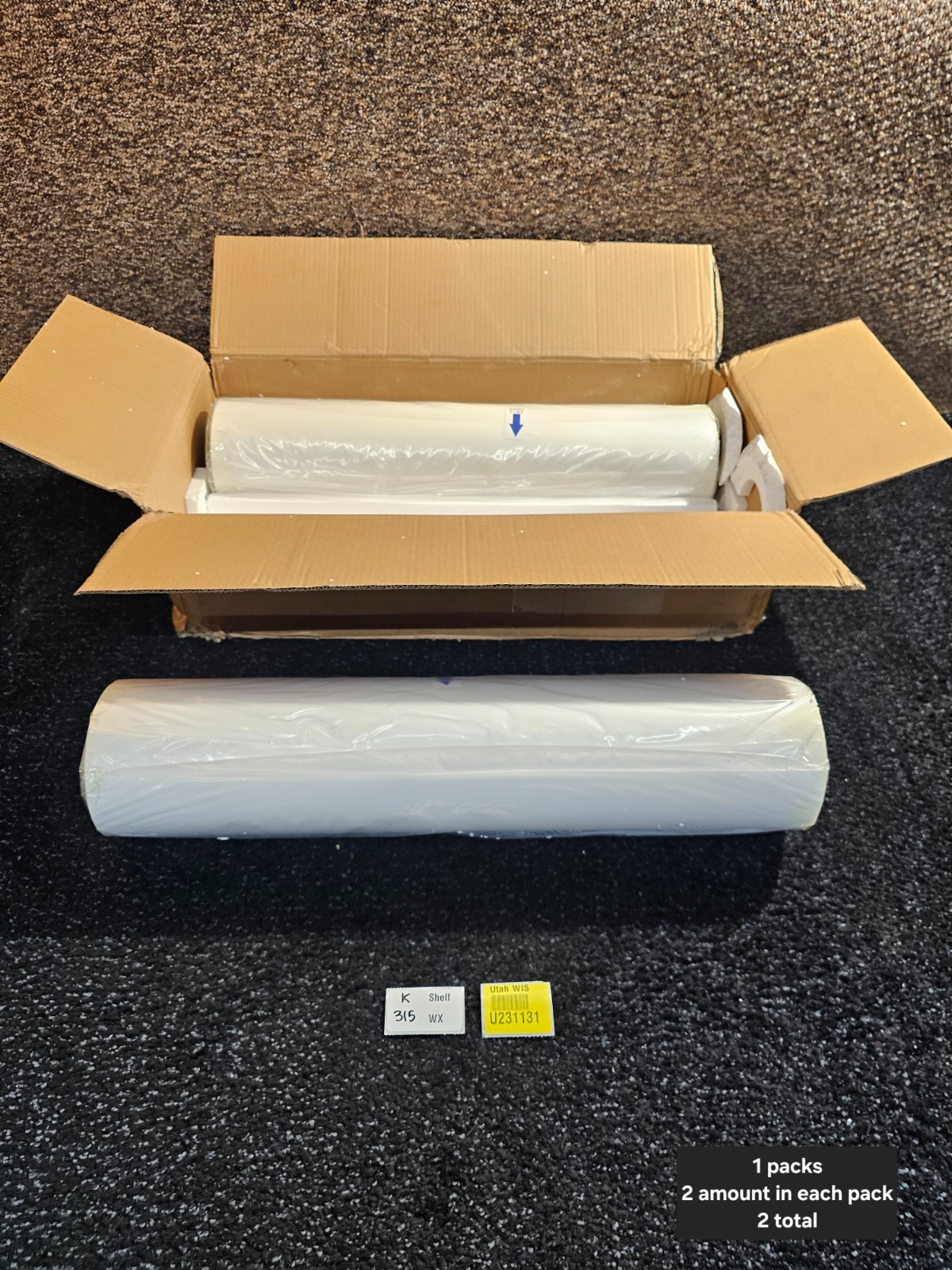 (QTY 2) Inkesh Double Matte Hot Peel DTF Film 24”X 328′ (60 cm x 100m)