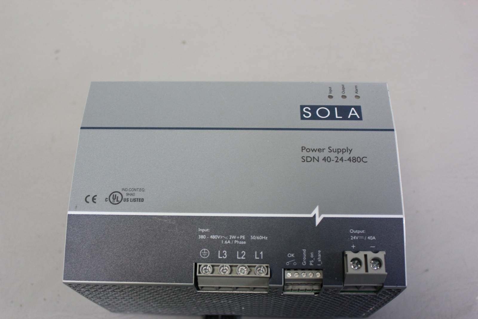 SOLA/EMERSON AUTOMATION 24V POWER SUPPLY SDN 40-24-480C
