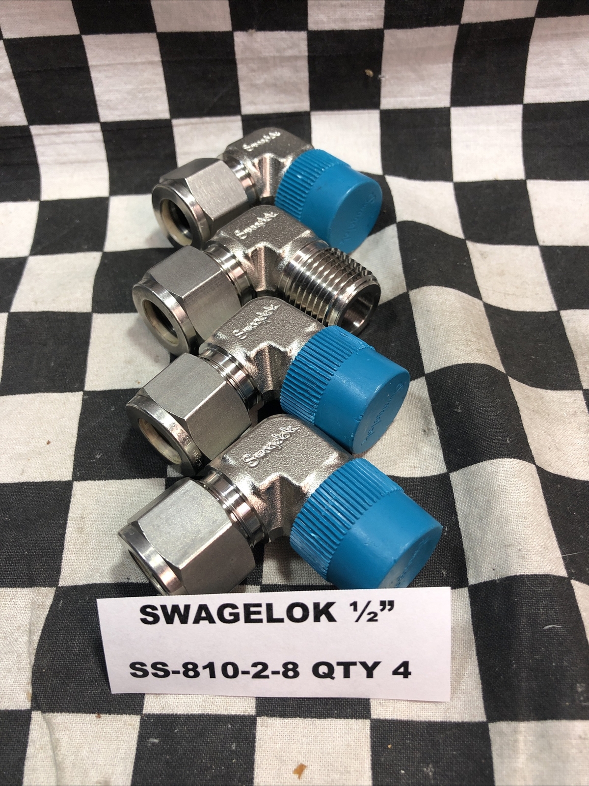 Lot Of 8 Swagelok SS-810-2-4 (2X), SS-810-2-8 (4X) HAM-LET 768LSS1/2X1/2