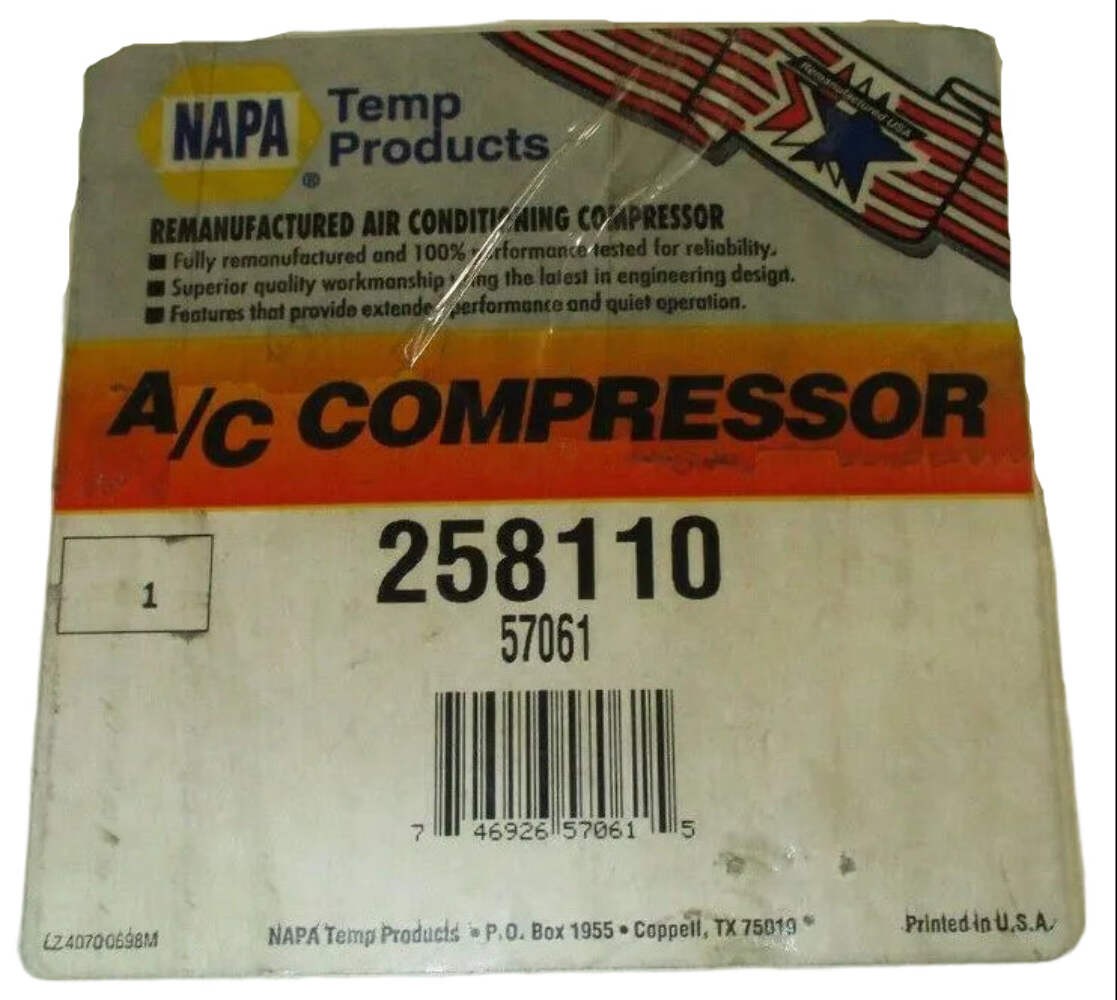 Napa 258110 A/C Compressor-Compressor Reman