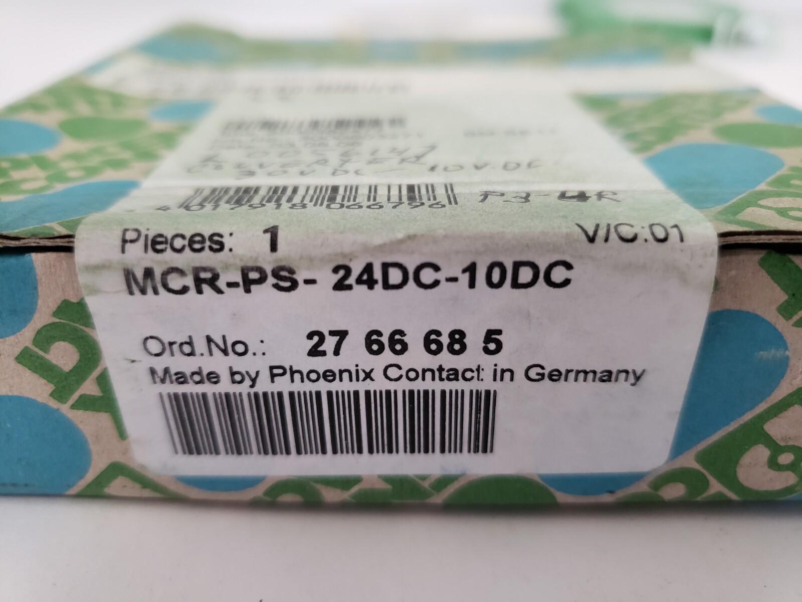 PHOENIX CONTACT MCR-PS-24DC/10DC POWER SUPPLY 18-30VDC 10V NIB