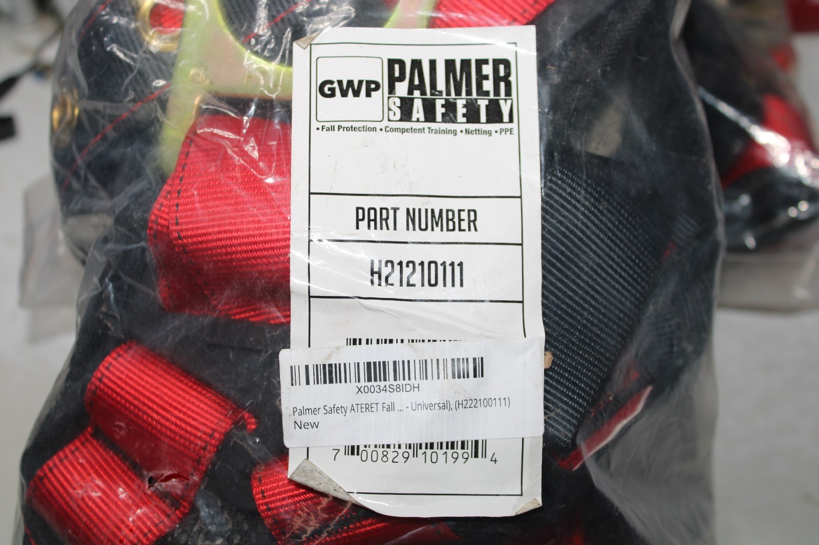 Full Body Harness w/detachable 6′ Internal Shock Absorbing Lanyard, Rebar Hook