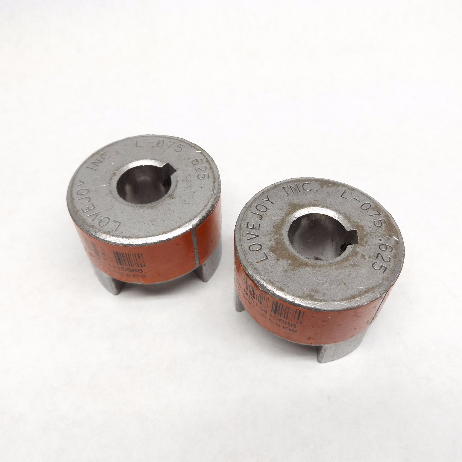 (2) Lovejoy L-075 Jaw Coupling Hub .625″ Bore, Finished W 3/8″ Keyway No Key