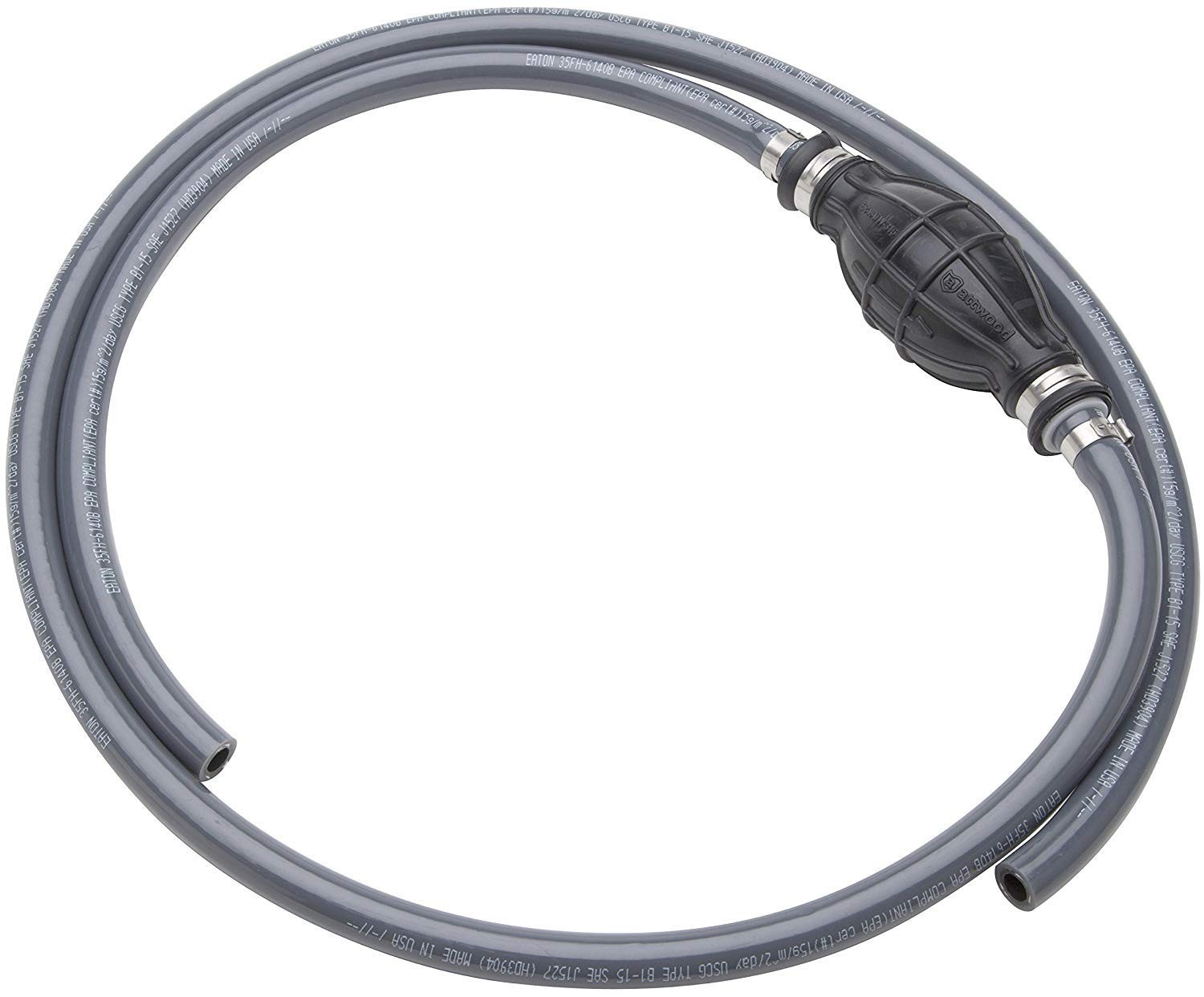 Attwood Universal Marine Fuel Line Kit, EPA 6′ L x 3/8″ D, No Fittings