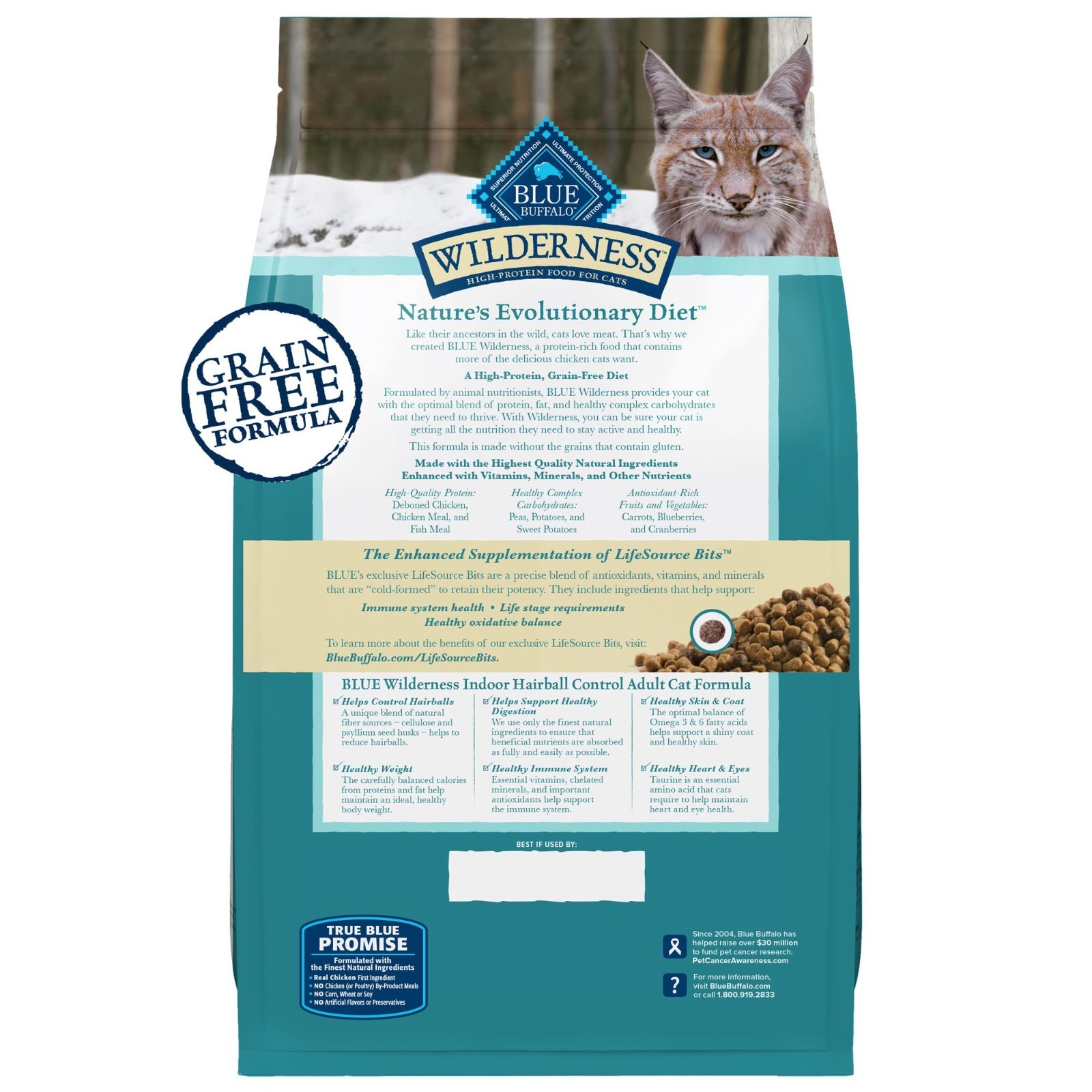 Blue Buffalo Wilderness High-Protein, Grain-Free Natural Dry Food, Chicken, 11lb