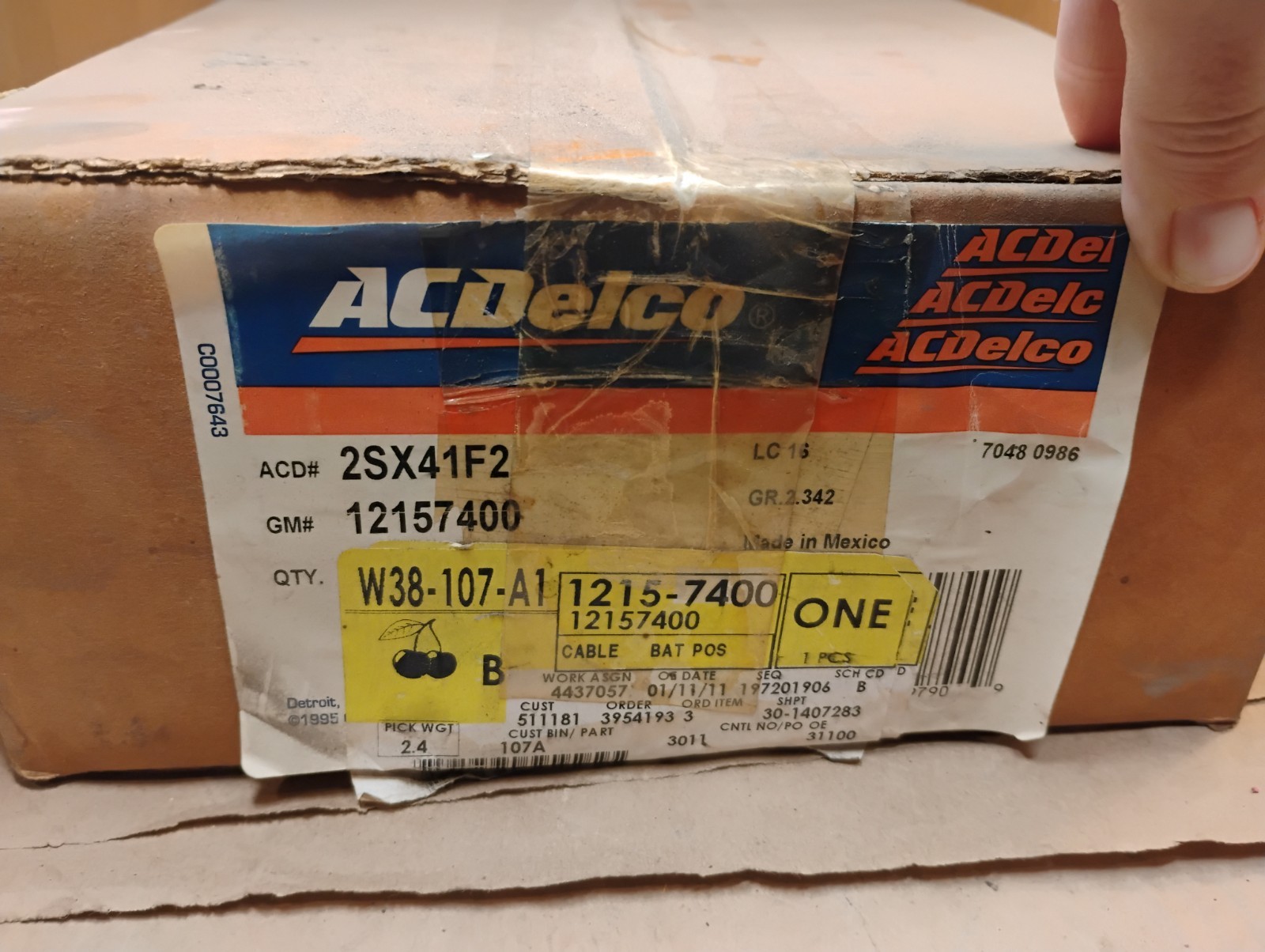 AC Delco 12157400 GM OEM Parts Battery Cable Positive, 1215-7400 – Fast Ship