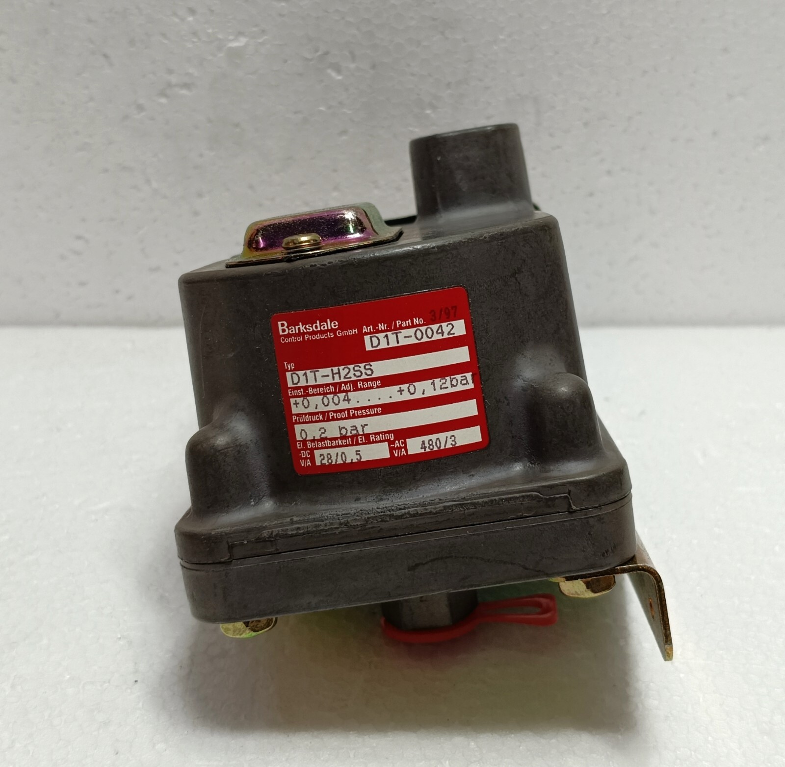 Barksdale D1T-0042 Typ D1T-H2SS Press. Switch | Adj. Range +0.004 to +0.12 bar