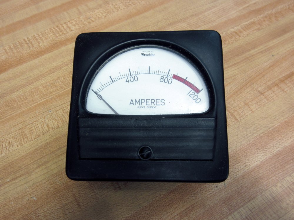Weschler RX-371 4.5″ Panel Meter RX371 0-1200 DC Amperes
