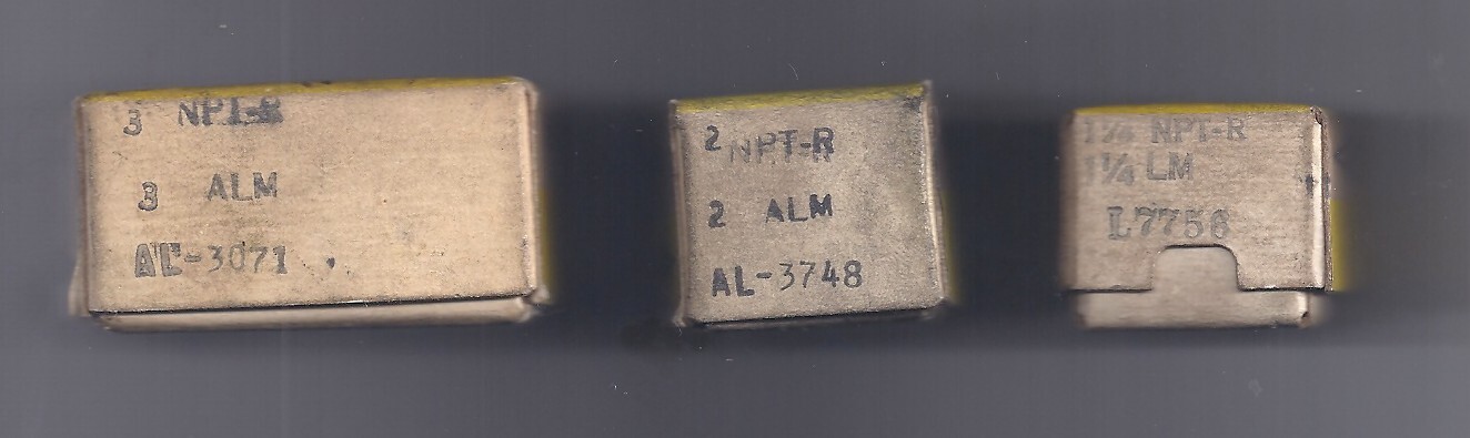 Set of 3 TELEDYNE LANDIS MACHINE TREADING  3″, 2″ and 1 1/4.  NEW,  NOS.