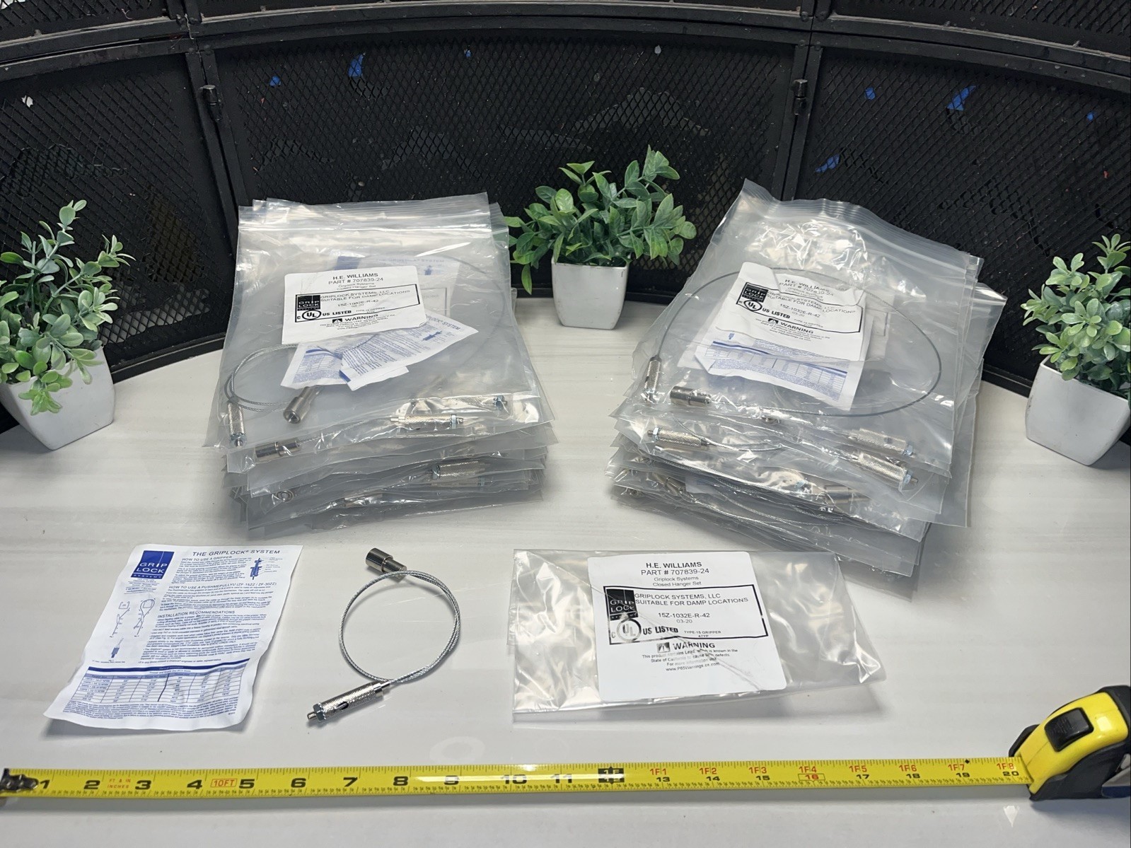 80 QTY! MASSIVE LOT- H.E. Williams Griplock Systems Closed Hanger Set 707839-24