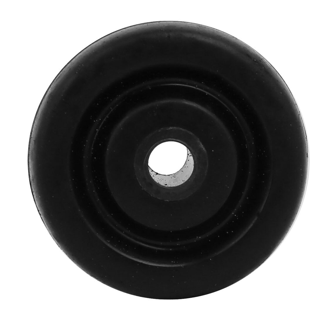 1.5-inch Diameter Rubber Wheel Skateboard Trolley Caster Pulley Black 4pcs