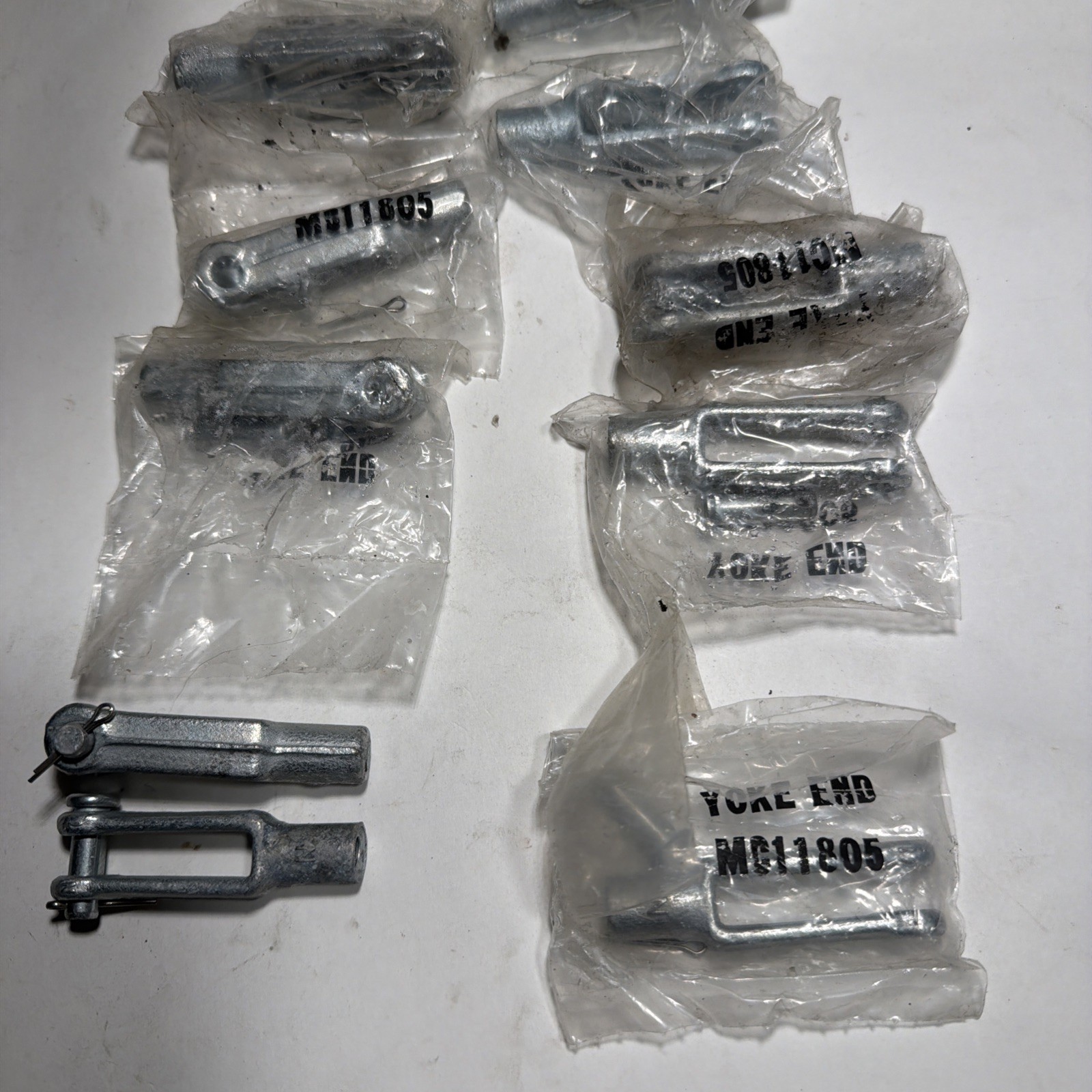 Yoke End MC11805 Lot of 10 Each By McMaster Carr NIB NOS Galvanized 1/4”-20 Thre