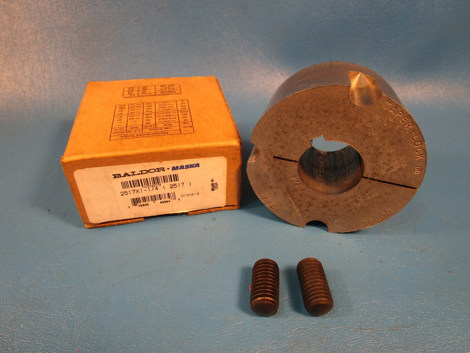 Maska 2517 x 1 1/4, 1-1/4″ Bore, Taper Lock Bushing, Keyway (Dodge, Baldor)
