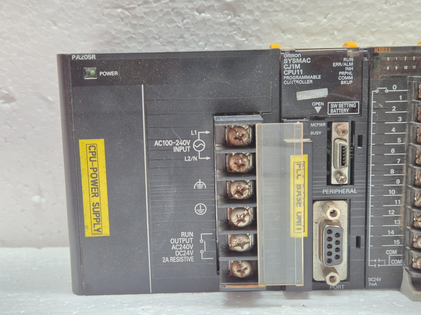 OMRON CJ1W-PA205R,CJ1M-CPU11,CJ1W-ID211*2PCS,CJ1W-OC211,CJ1W-AD041-V1,CJ1W-PTS51