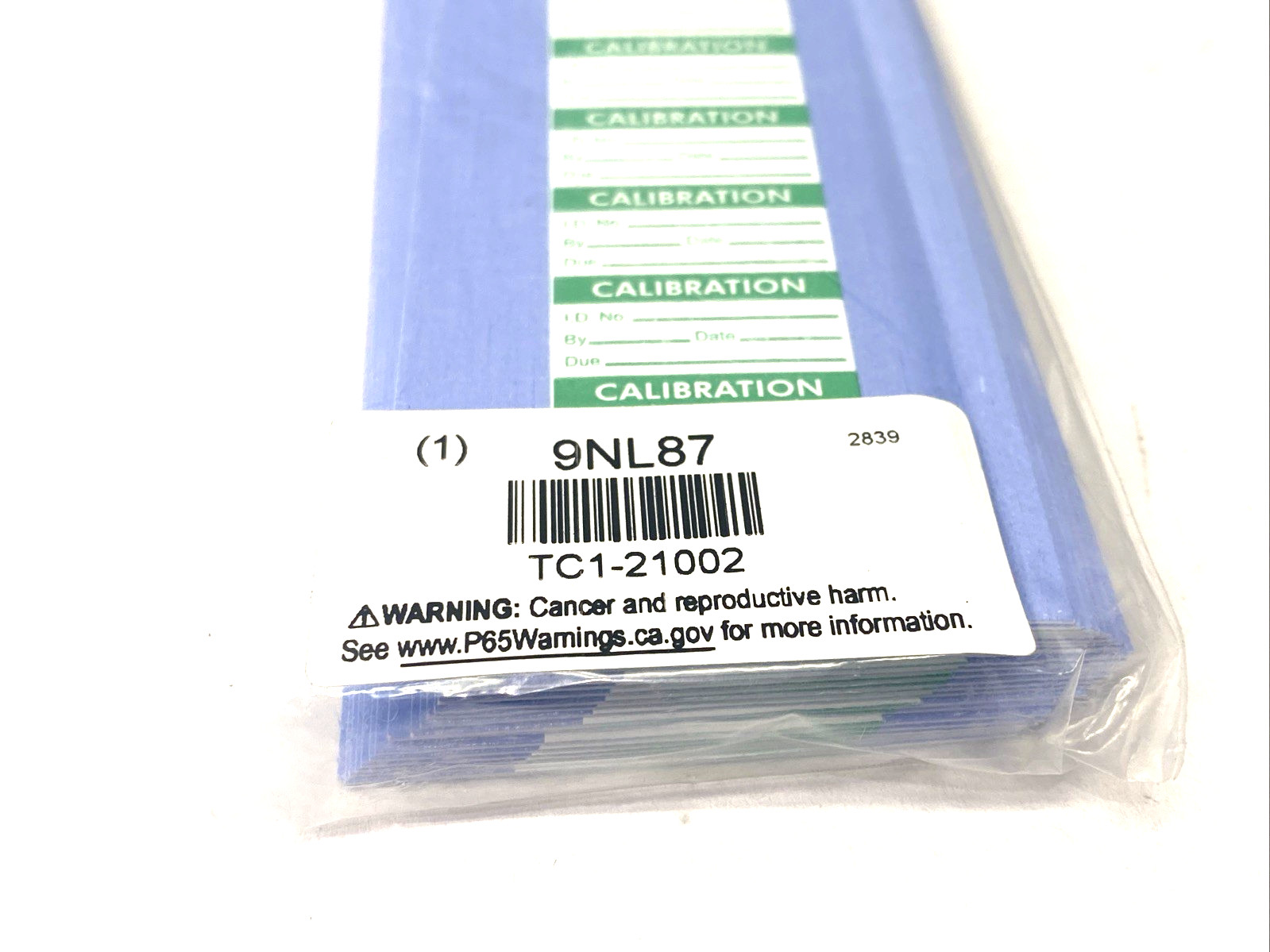 Stranco Inc TC1-21002 Calibration Label 1″ x 1/2″ Green/White Polyester 350-PACK