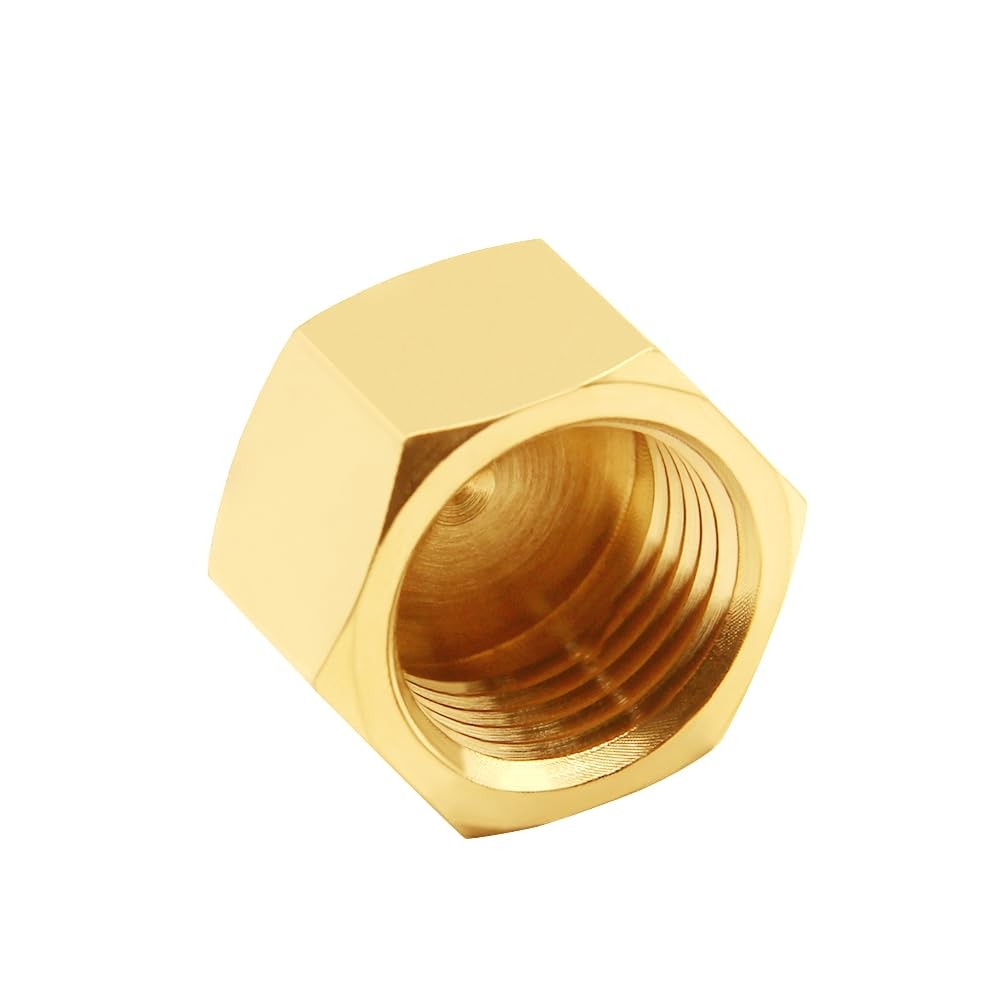 12PCS Brass 3/8 Inch Compression Caps, 3/8″ Female Stop Valve Cap Fitting for…